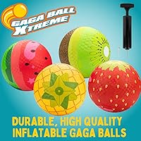 Vista 3 de SCS Direct Gaga Ball Playground Balls (8.5 inches) w Air Pump- Durable Rubber Pack for Recess Dodgeball, Kickball, Gagaball Official Play & School