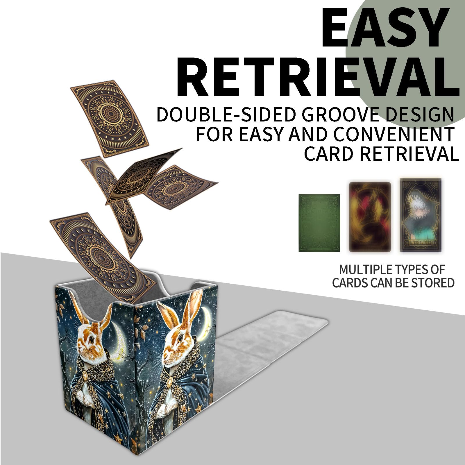 Amazon.com: ETLKJVBL for MTG Card Storage Solution, High Capacity Anime Card  Sleeves for Mtg Deck Box, Rabbit Wear Cloak for MTG Card Box and Commander  Decks, Designed Specifically for Mtg Players :