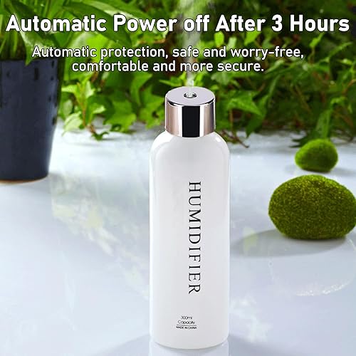 Miniatura 3 de Milltrip Humidificador portátil de niebla fría, mini humidificador portátil, humidificadores de botella de agua USB de 10.1 fl oz, humidificadores