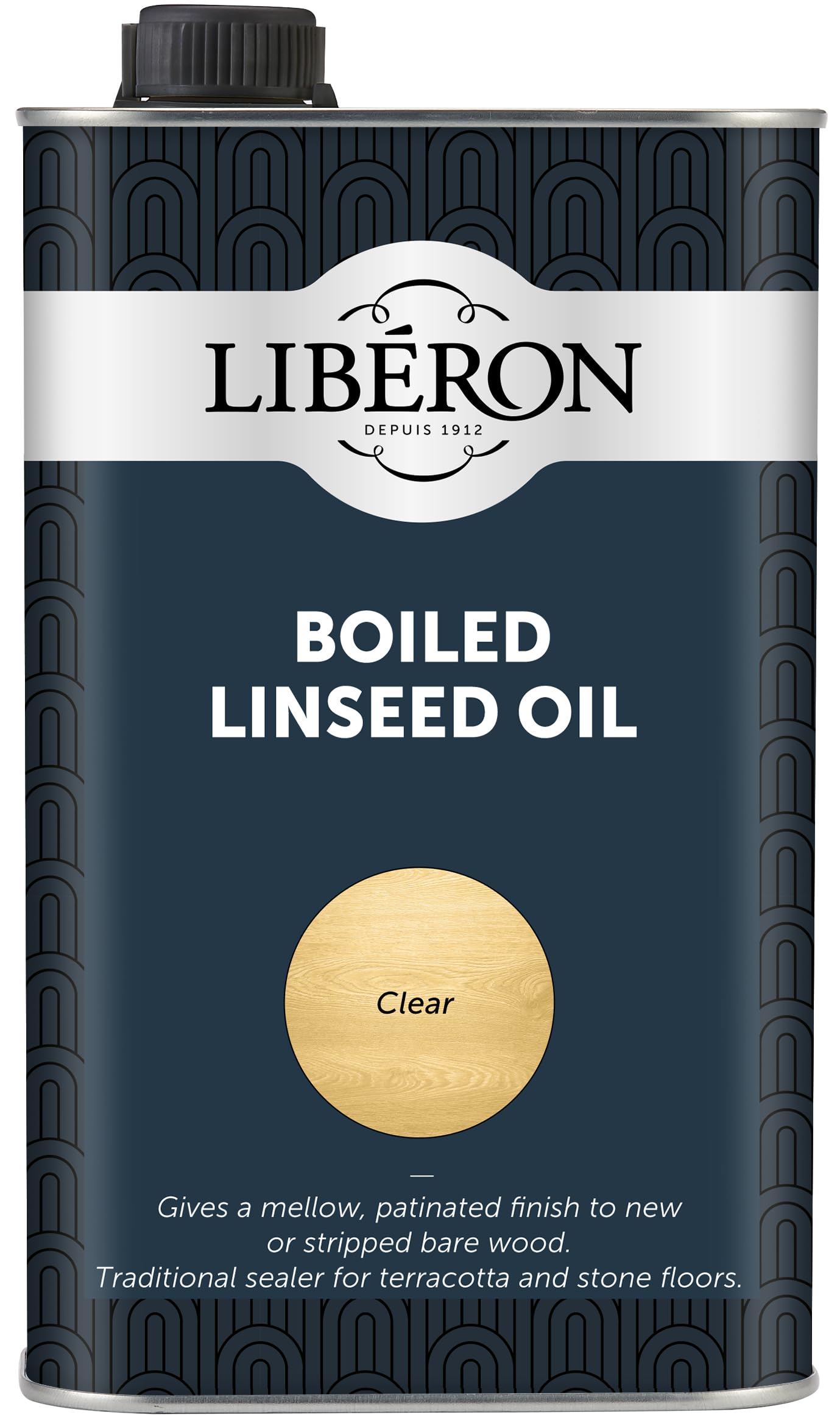 Libéron Boiled Linseed Oil - Traditional Wood Nourishment - Enhances Grain & Provides Protective Finish - Ideal for Interior Wood & Maintenance - Clear - 1 Litre