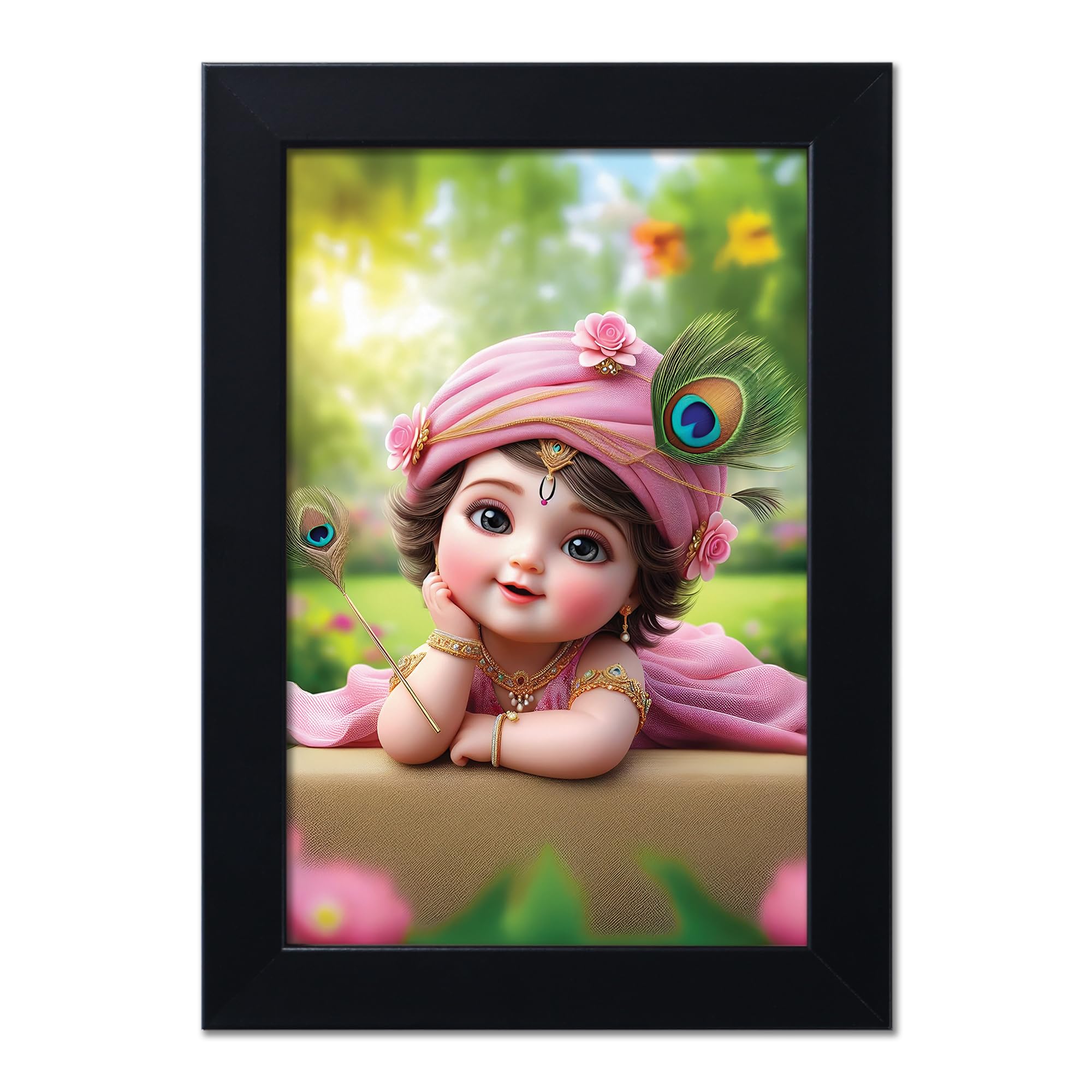Baby Krishna Photo Frame - Kanha Ji Gift -11
