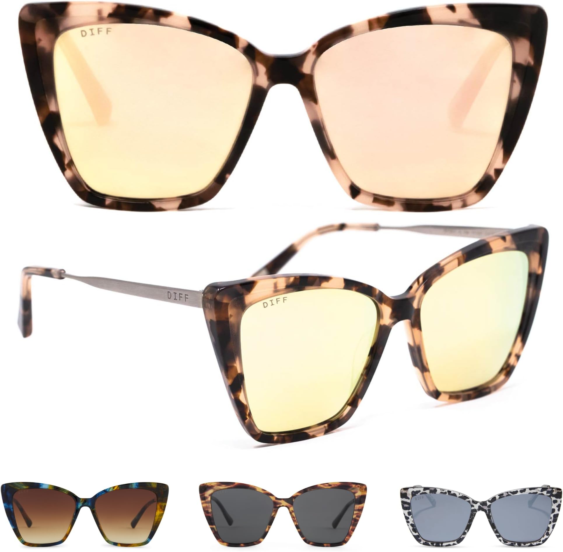 Eyewear - Becky II - Designer Cat Eye Sunglasses for Women - 100% UVA/UVB