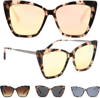Becky II Designer Oversized Cat Eye Sunglasses for Women | Tortoise Frames | 100% UV Protection