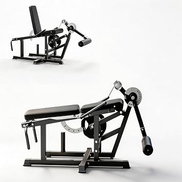 Leg Extension and Curl Machine, 700LBS Adjustable Seated Leg Extension & Lying Leg Curl Machine for Home Gym, Lower Body Workout Equipment Compatible with 1" & 2" Plates, Thigh & Hamstring Trainer