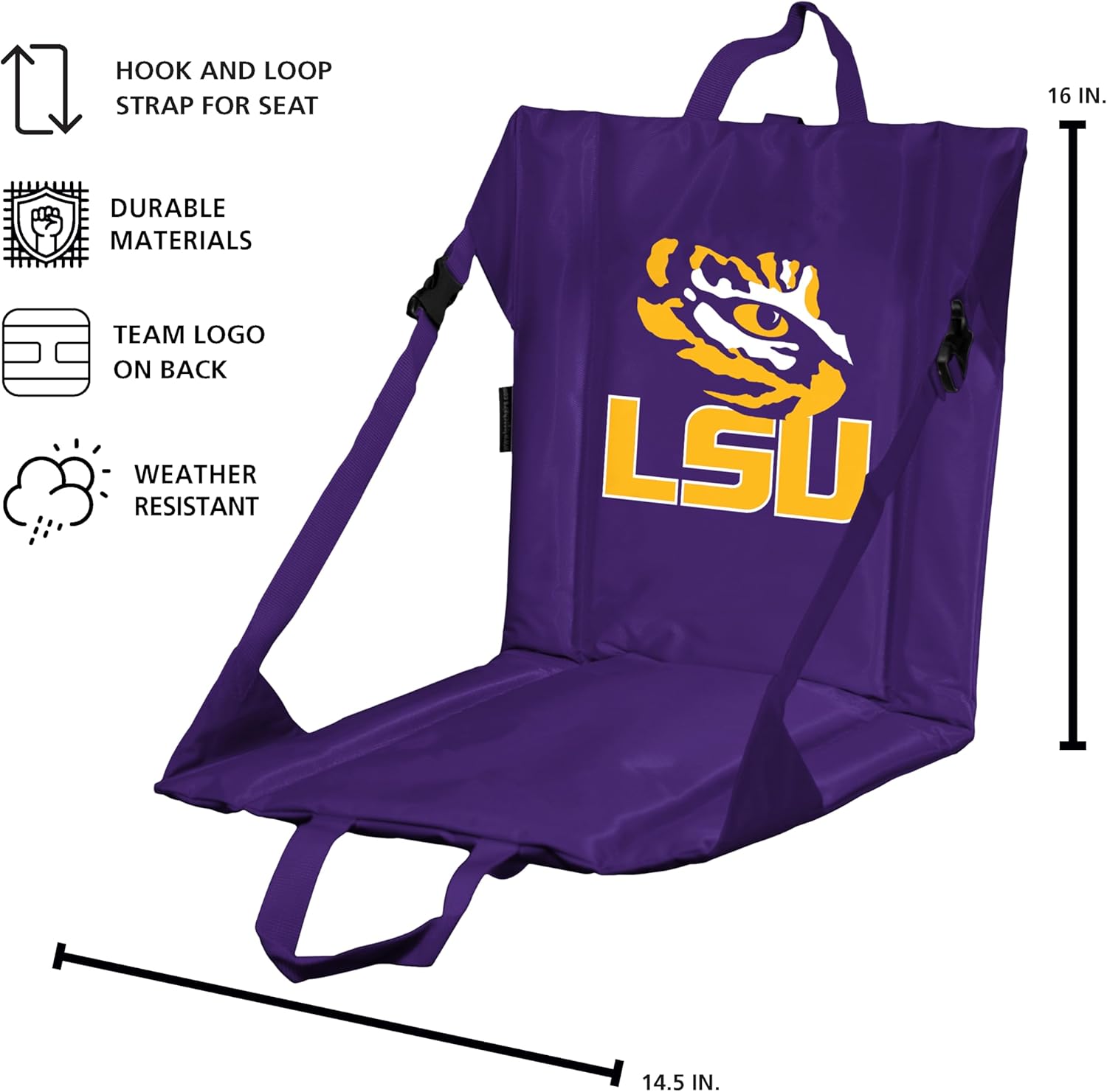 Logo Brands Officially Licensed NCAA Unisex Stadium Seat, One Size, Team Color