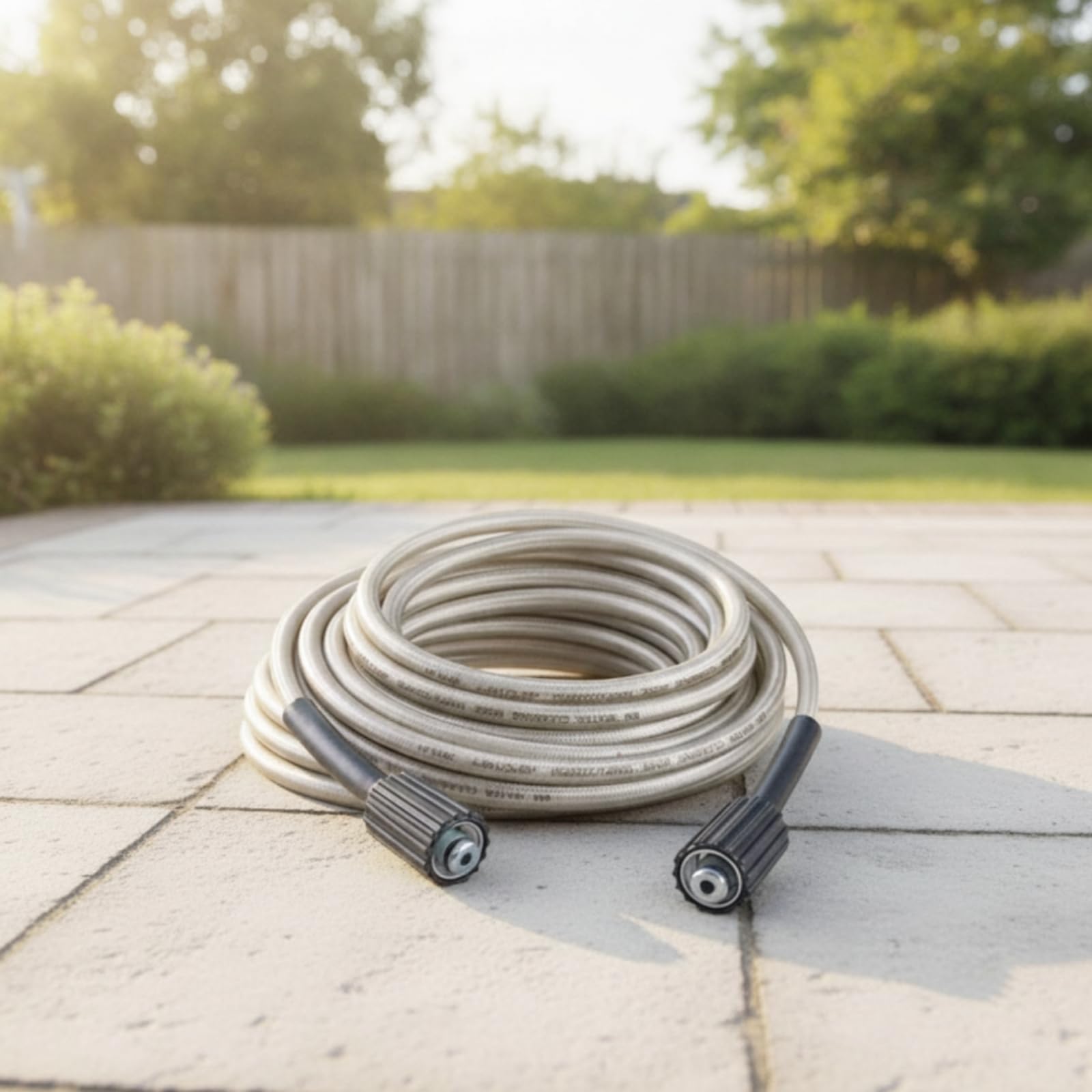 Tubi Alta Pressione Idropulitrice Tubo Lavaggio Auto Prolunga Resistente Flessibile Attacchi M22 Tenuta Sicura Materiale PE PVC Lega di Zinco Adatto per Garage Esterni, 20 Metri