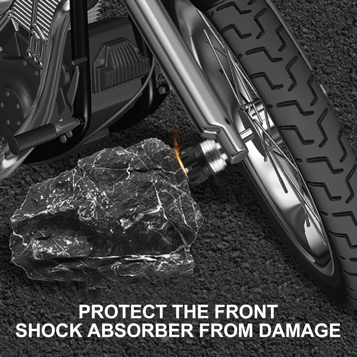 2pcs Motorcycle Front Fork Slider Anti-collision Cups Aluminum Alloy Shock Absorber Protective Caps Silver for Off-road Motorbike Suspension