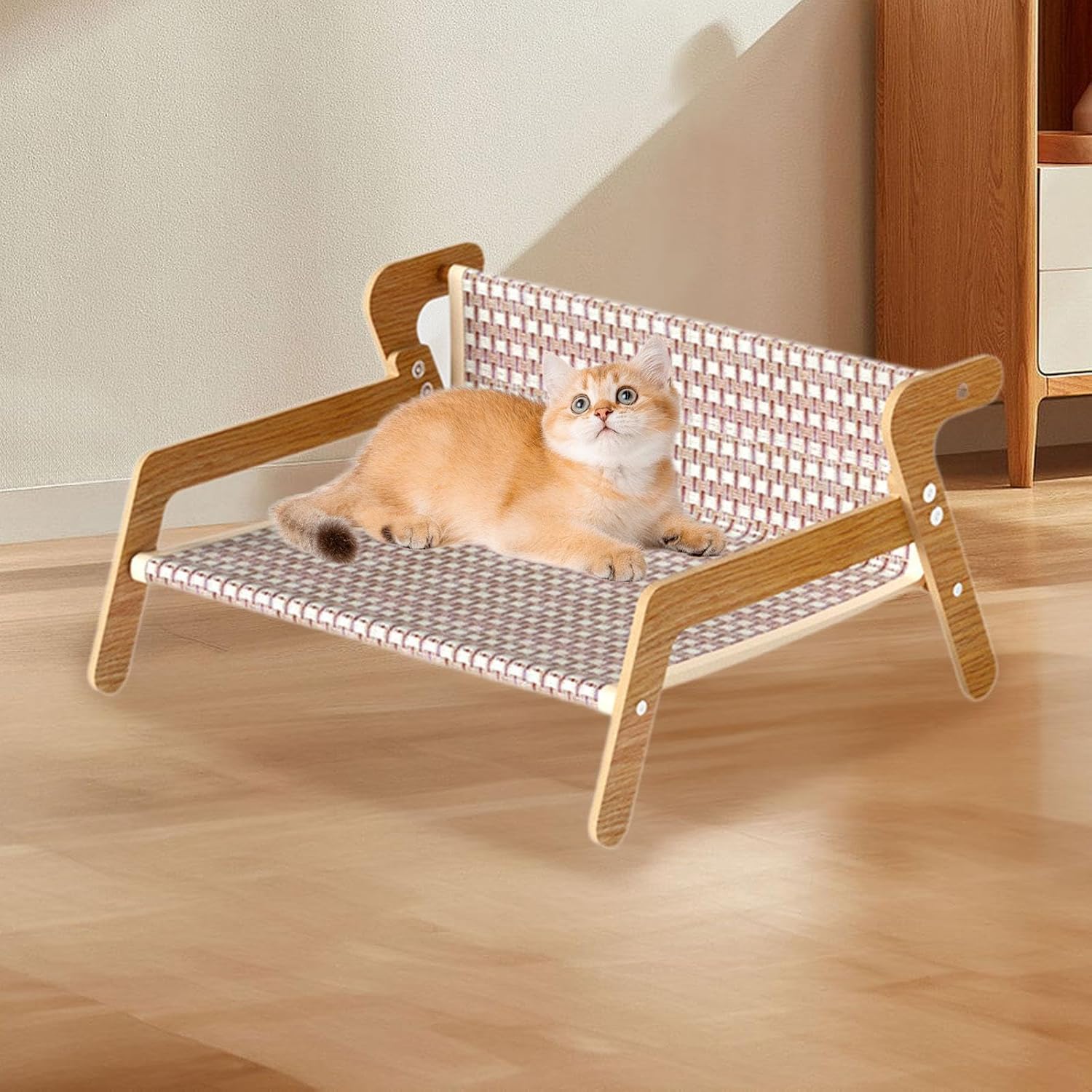 Cat Scratcher Bed Kitten Scratch Pad Protect Furniture Claw Toy Multifunctional Pet Lounger Chaise for Small Dogs Bunny Puppy, Summer Mat