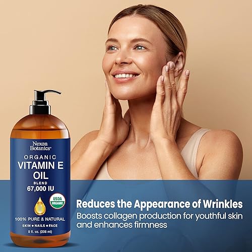 Miniatura 8 de Nexon Botanics Mezcla de aceite orgánico de vitamina E 67000 UI  8 onzas líquidas  Aceite de vitamina E para la piel, cicatrices y cara  Hecho de
