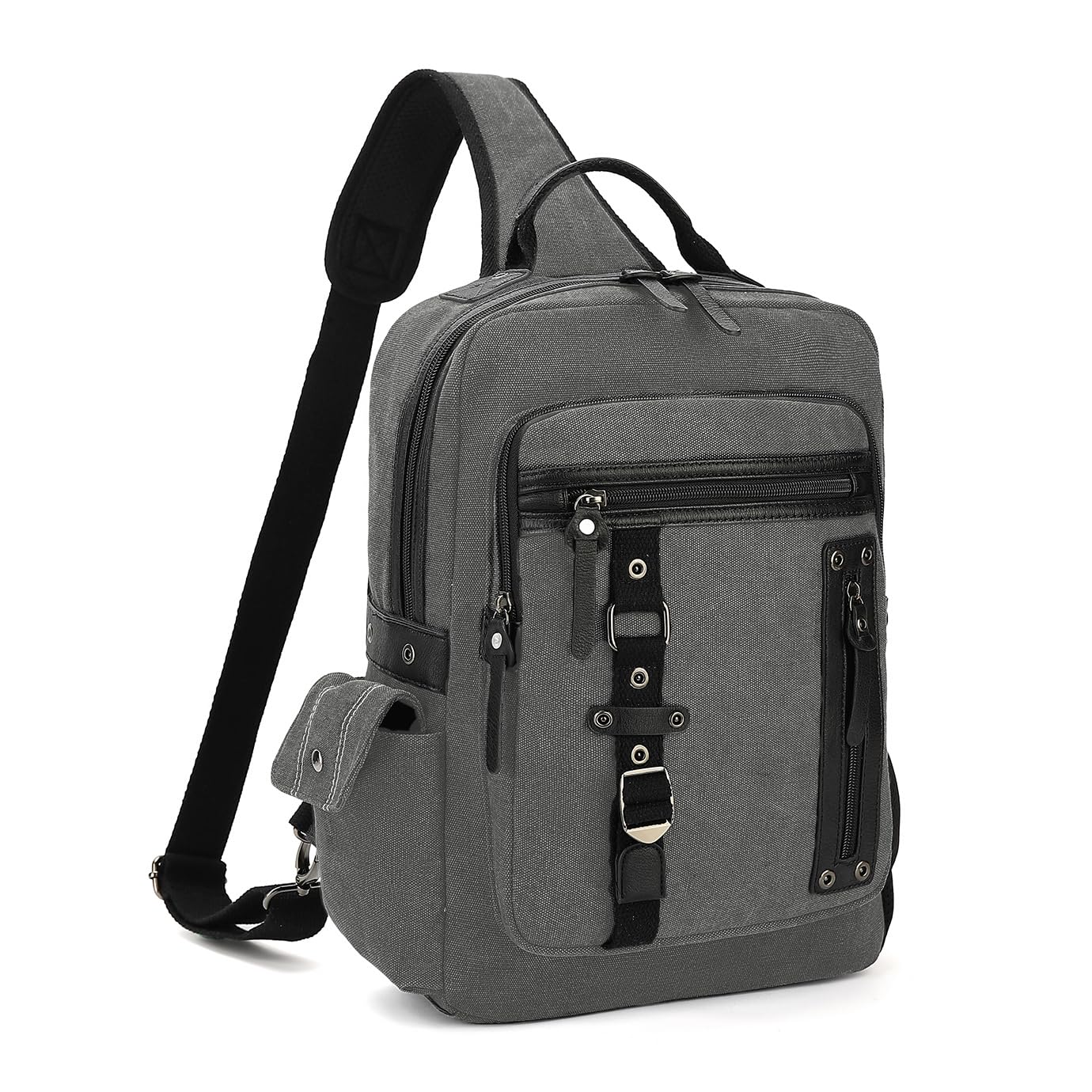 Vintage Messenger Bag, Canvas Backpack for Travel, Men's Shoulder Bag, Dual-use Bag for Hand Carry and Crossbody Carry