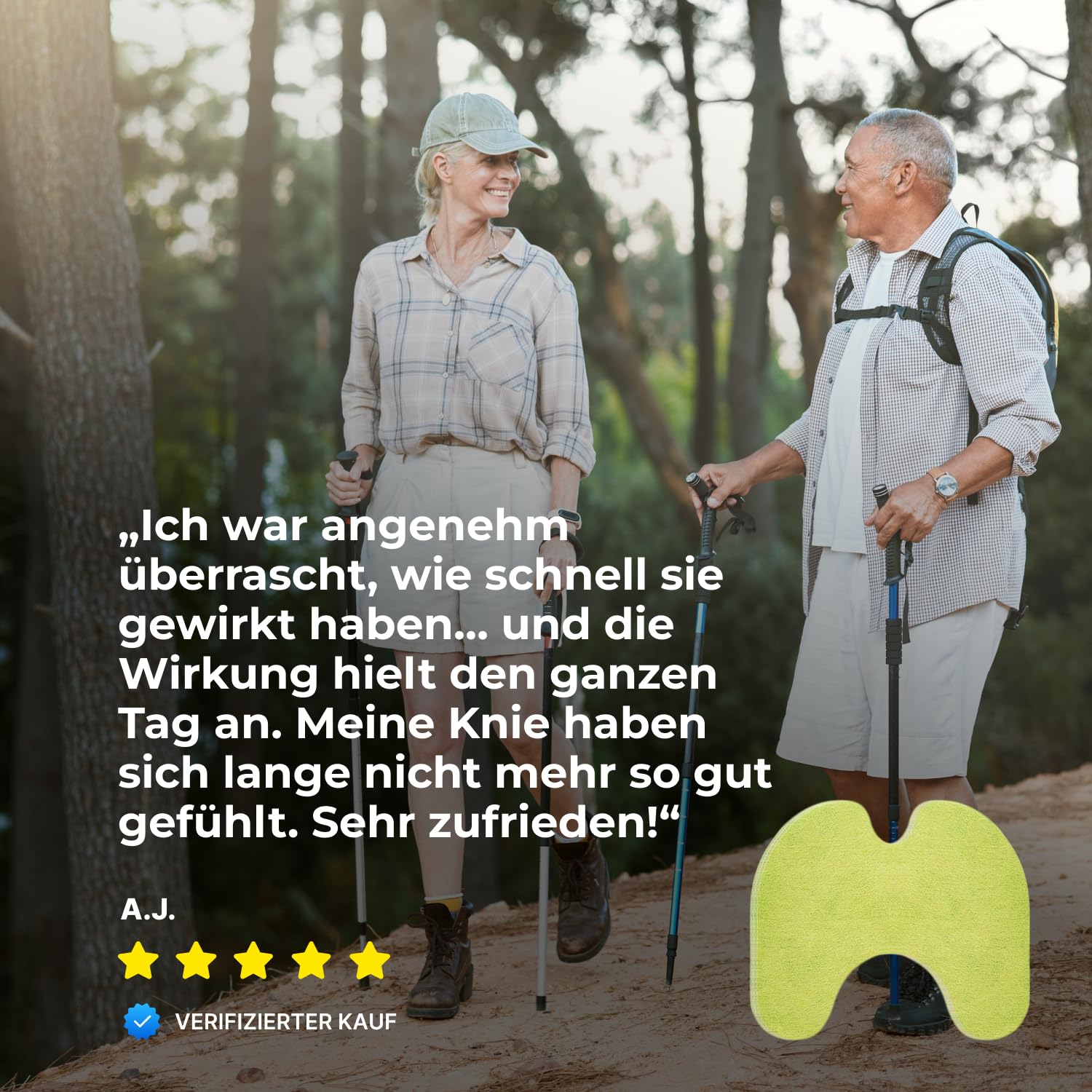 Wellnee Original Kniepflaster – Wellknee Wärmepflaster & Kniestütze für entspannte Bewegung, mit Ingwer & Wermut, für angenehme Wärme & Wohlbefinden (10 Stück)
