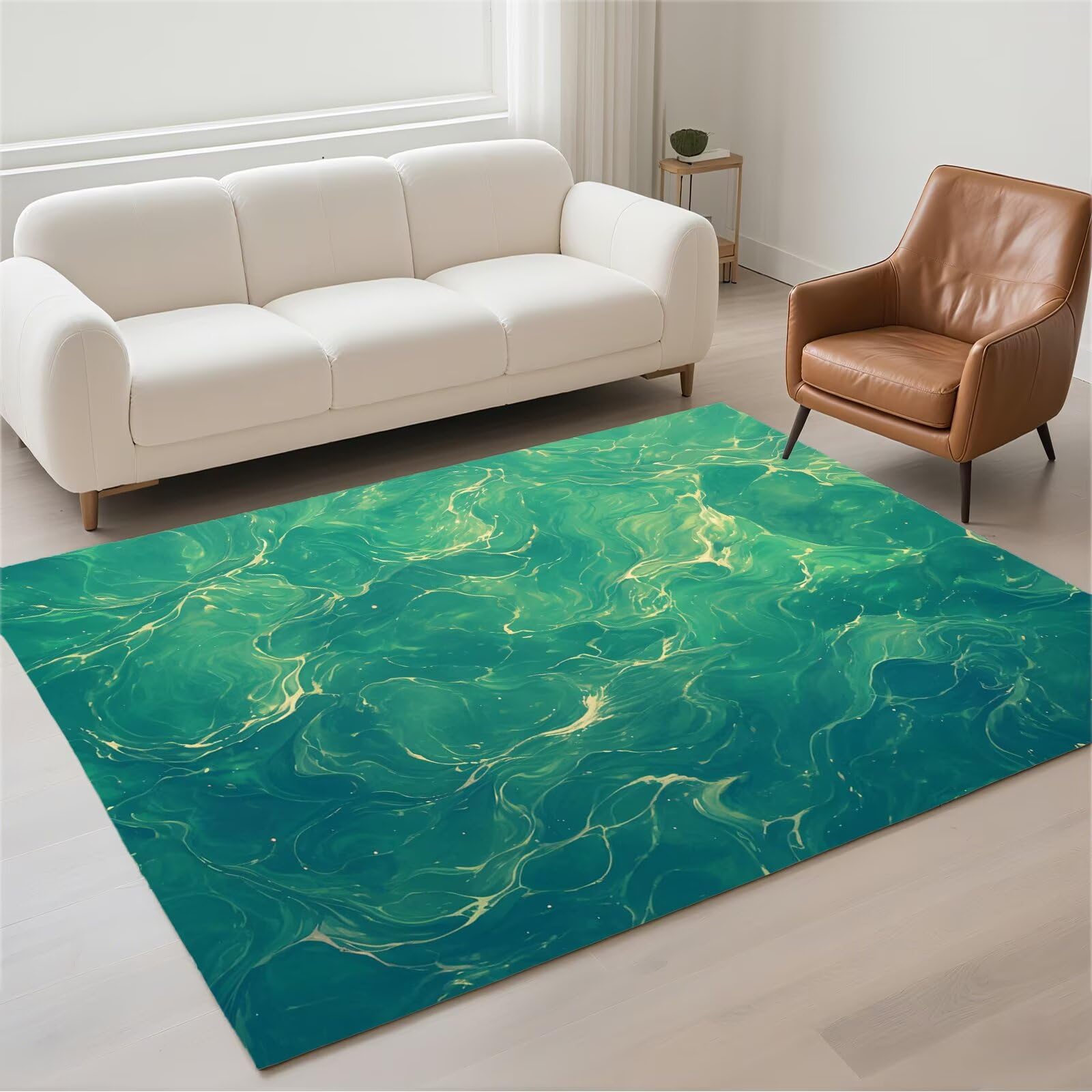 Tapis salon 120x180cm green lavable et moderne pour sublimer votre chambre