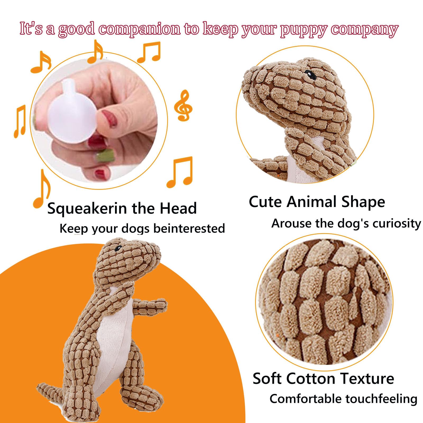 3 Pack Dog Toys Stuffed Squeaky Dog Toys Dog Squeaky Toys Assortment Puppy Pet Mutt Dog Toy Dog Squeak Toy for Medium Large Dogs - Image 4