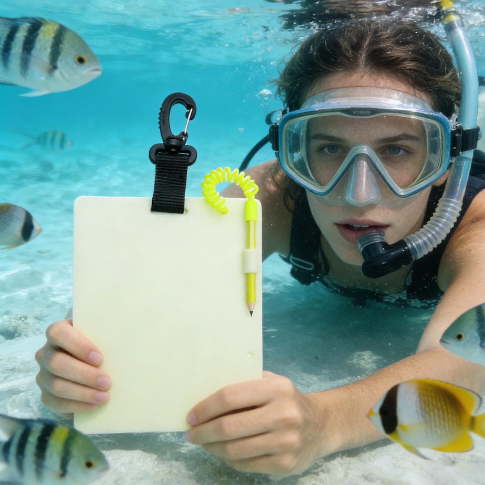 Générique Ardesia Immersione Attrezzatura subacquea impermeabile e luminoso | Blocco note Subaquatico Fosforescente per esplorazione Apnea, Grotta, Lago, Formazione, Subacquei Principianti