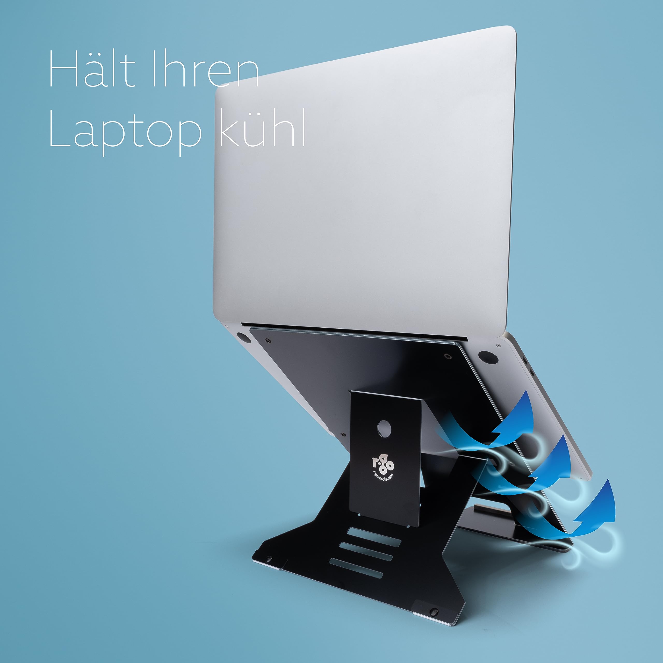 R-GO Riser Document, Laptop Ständer mit Dokumentenhalter, Verstellbarer Laptop Riser Für Büro Oder Zuhause, Ultra-Dünnes Aluminium, Kompatibel für Laptops (10-22 Zoll), Schwarz