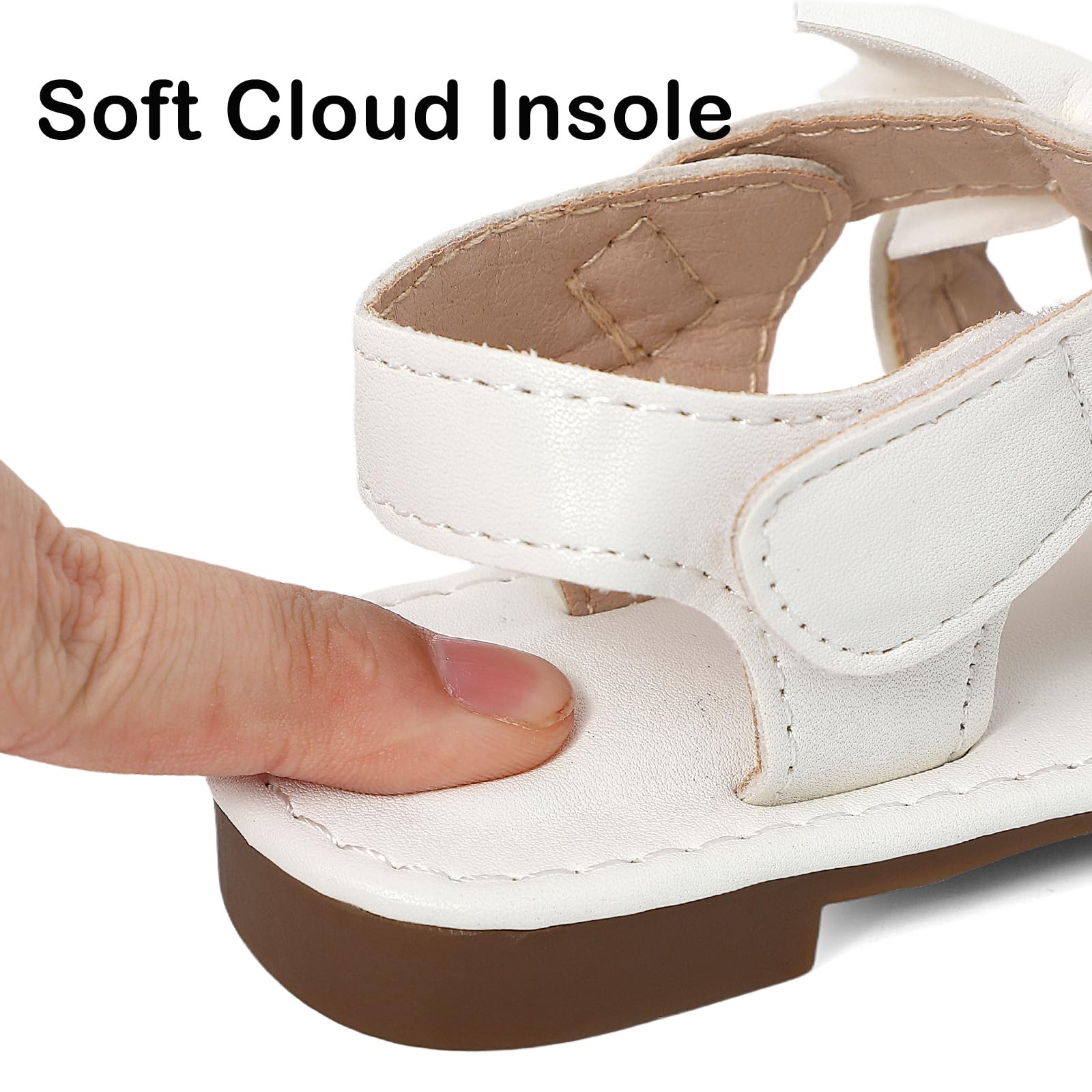 Sandales Fille avec Nœud Chaussures D'été Confortable Enfants Sandale Princesse à Bout Ouvert