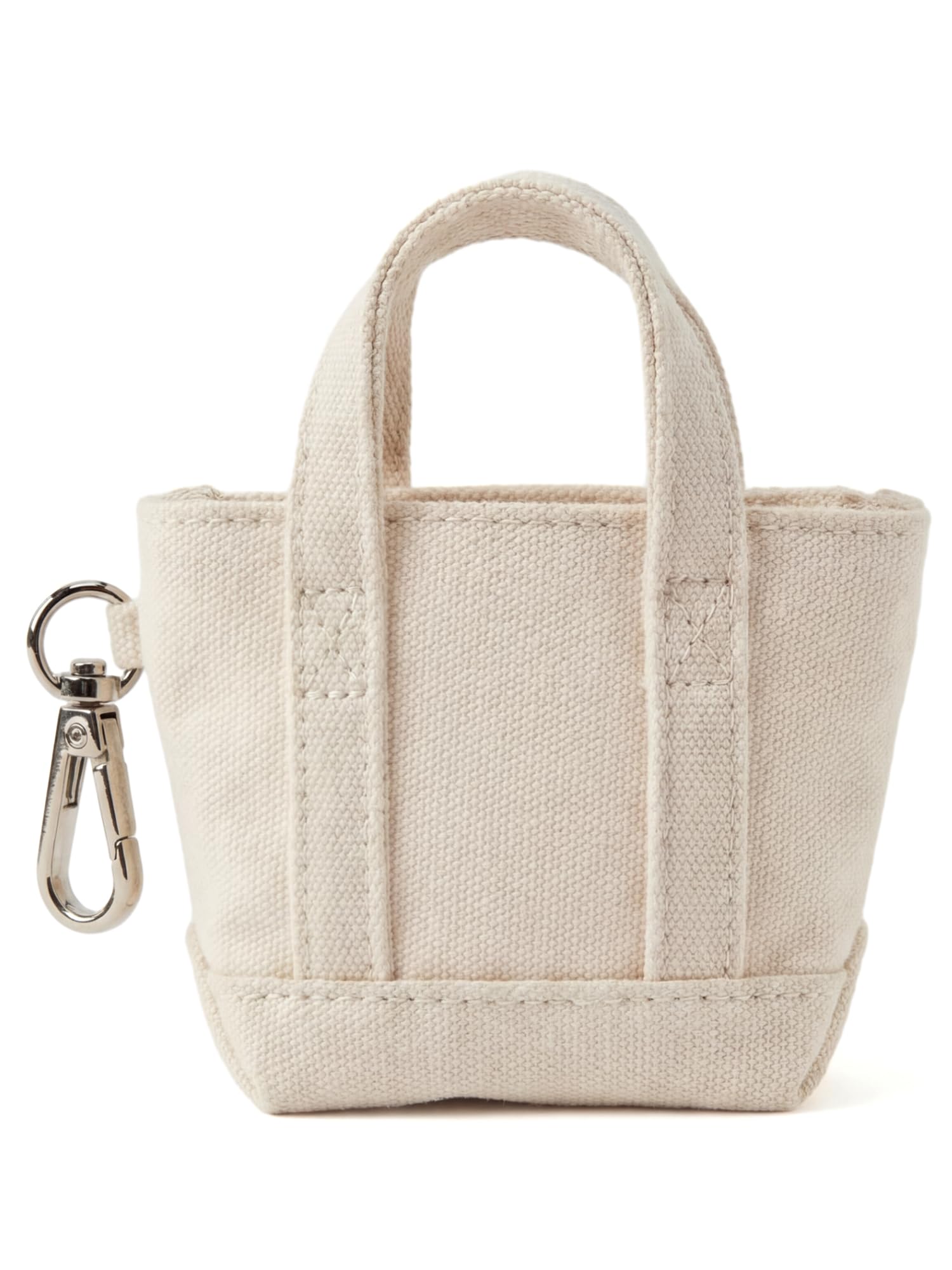 Photo 1 of Sadnyy 1 Pcs Mini Tote Bag Keychain for Coin Purse Charm White Cotton Small Change Purse Pouch Charm Portable Backpack Pendant Key Storage, 3 x 2.75 Inches