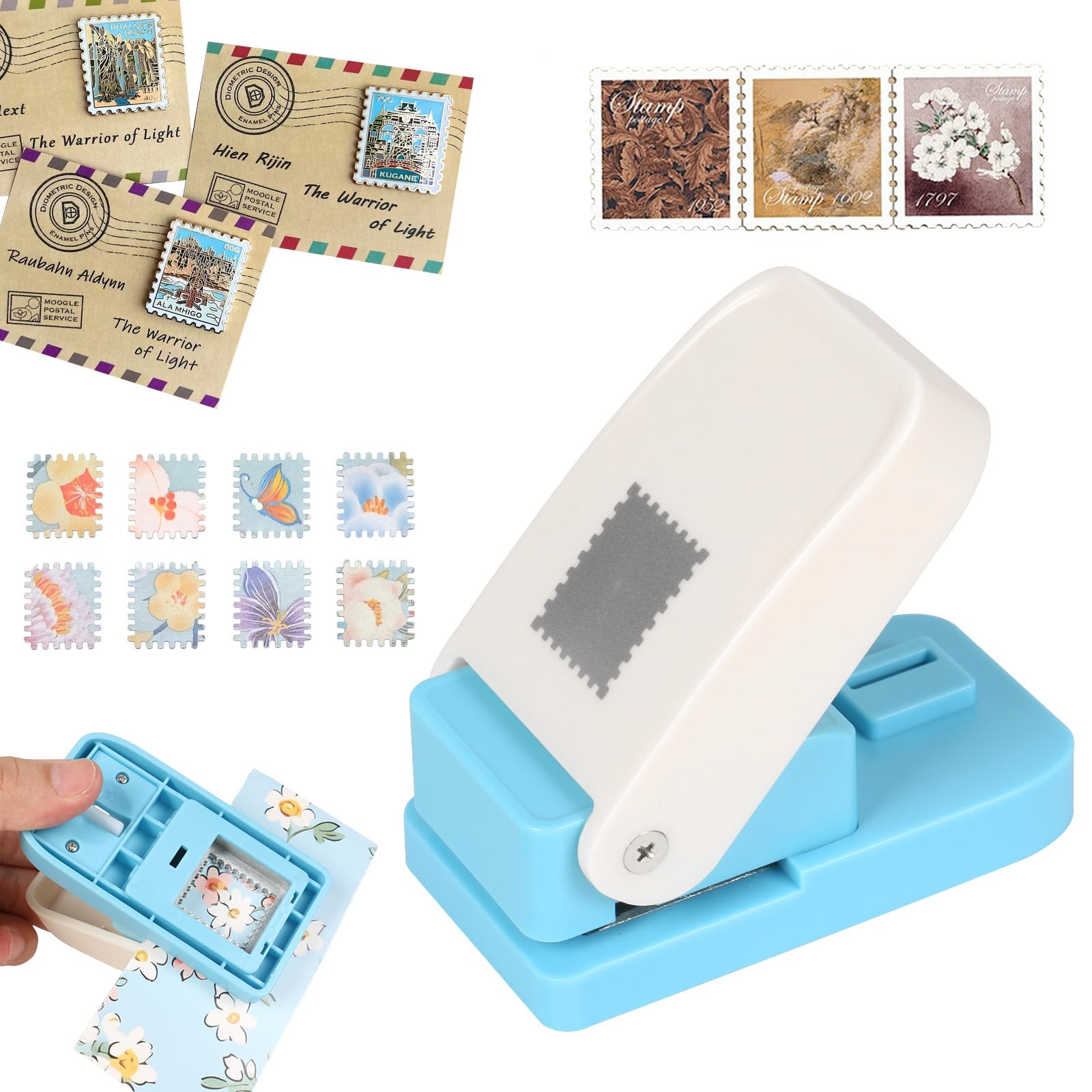 Widisun Stamp Punch for Paper, Square Paper Punch 2.5x2cm for Stamps(1)
