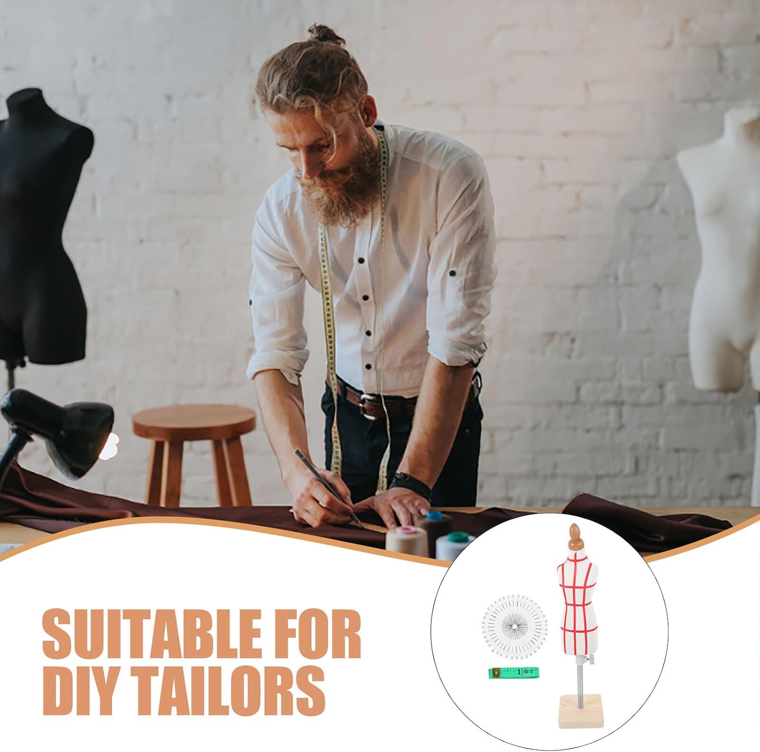 Miniature Female Dress Form Mannequin for Tailor Sewing with Sturdy Material and Smooth Surface Scale Portable Dressmaker Model for Pattern Making and Clothing Display