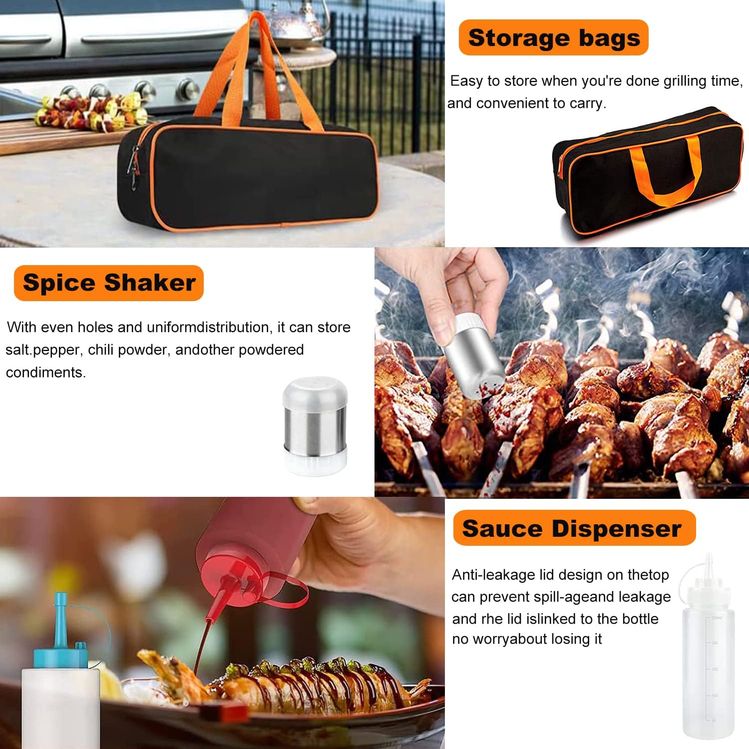 Blackstone Griddle Accessories & Burger Press, 122 PCS Griddle Grill Tools Set for Blackstone Stainless Steel Grill BBQ Spatula Utensils Set with Storage Bag