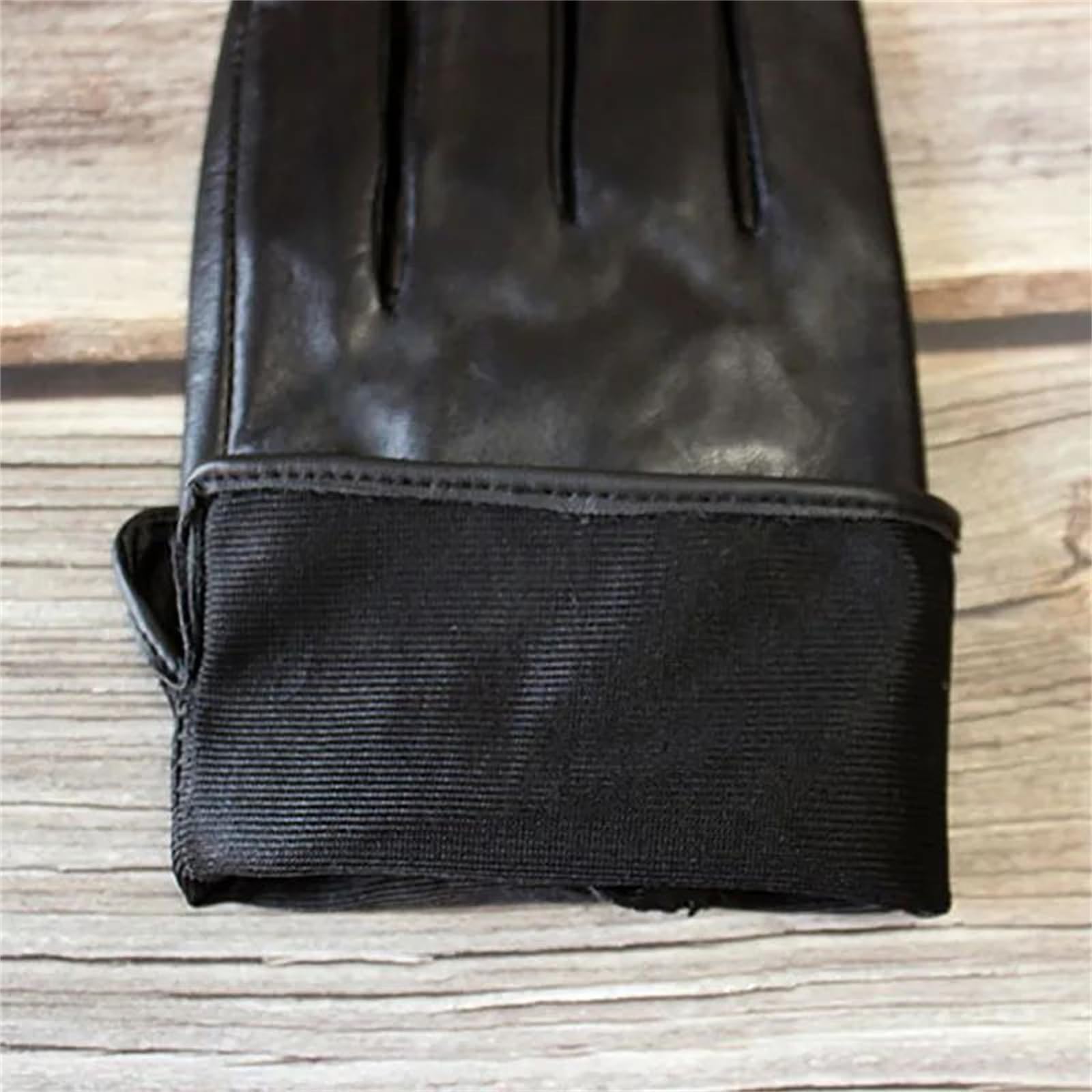 Guantes de piel de oveja auténtica para hombre, con forro de rayón fino, para pantalla táctil, mensajes de texto, verano, al aire libre, conducción