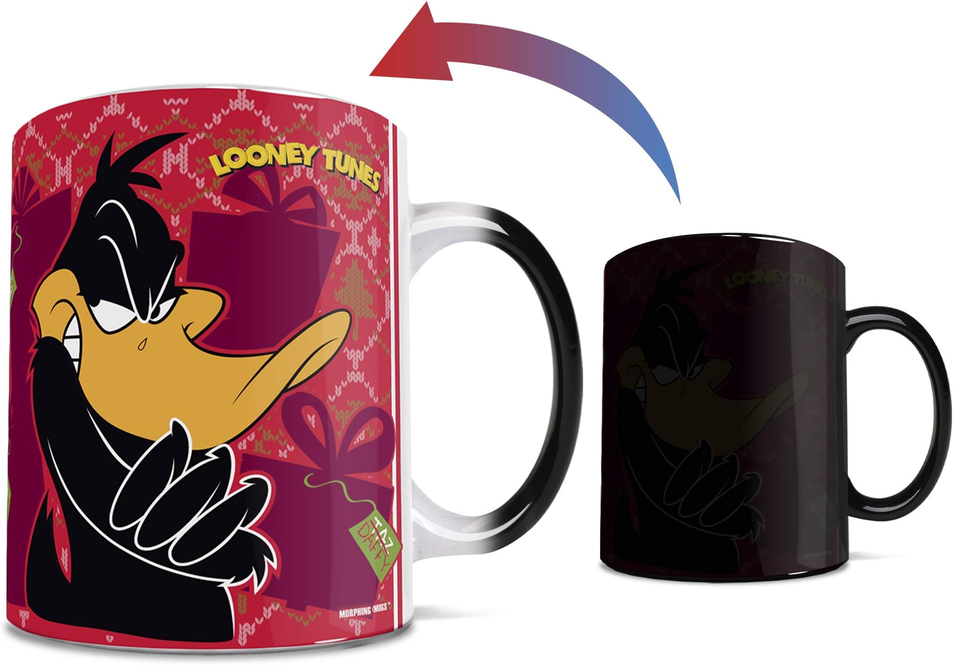 Looney Tunes – Daffy Duck – You're Despicable - Christmas - One 11 oz Color Changing Heat Sensitive Ceramic Mug – Image Revealed When HOT Liquid Is Added! MMUG480