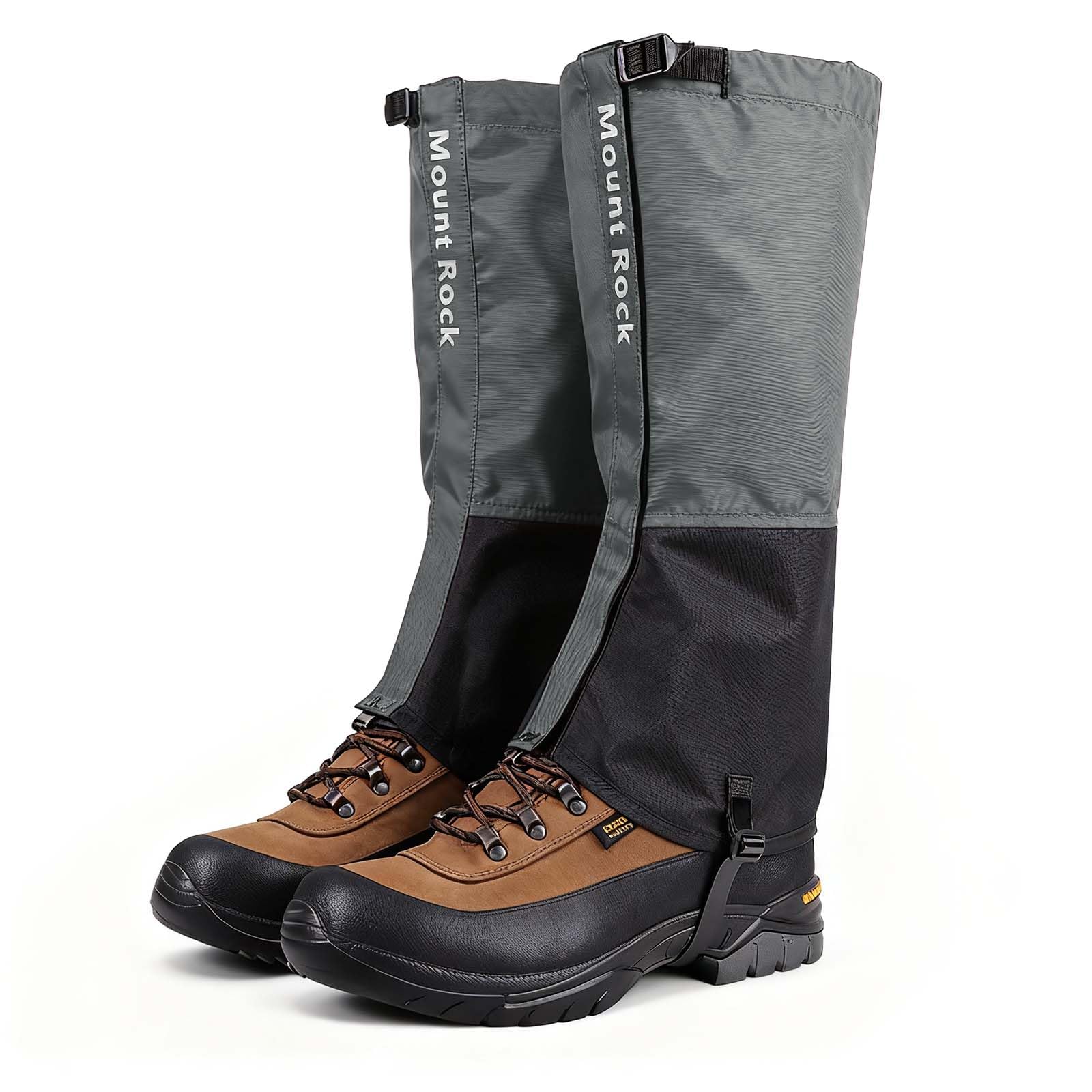 CIYIN Guêtre Randonnée, Outdoor Guêtres Jambières, Homme Femme Jambières, Guêtres d'extérieur Réglables Imperméables et Respirantes pour Randonnée en Plein air Ski Escalade Chasse