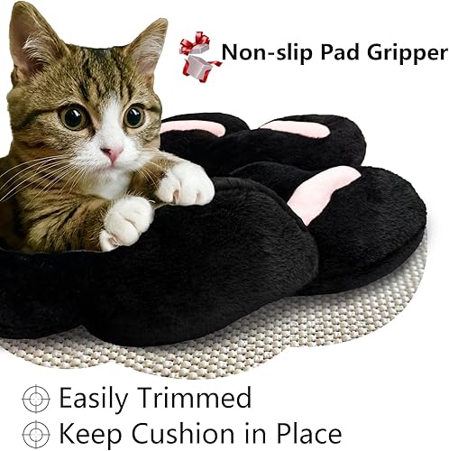 Miniatura 4 de MOONBEEKI - Cojín con forma de pata de gato, cómoda silla kawaii, cojines de felpa para asiento, almohada para silla reclinada regalo para