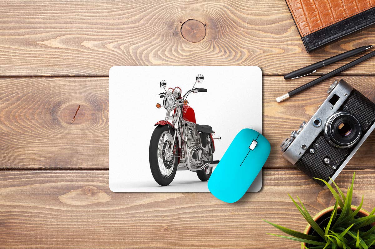 5 Ace red Bullet Printed Designer Premium Rubber Base Mouse pad for Laptop|Dekstop-7x8.5 Inches