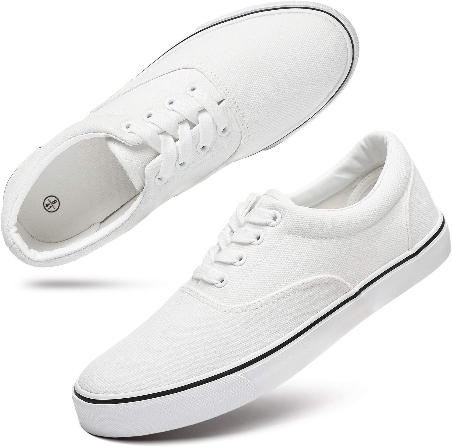 yaan Mens Low Top Canvas Shoes Lace-up Fashion Canvas Sneakers Casual Shoes for Men