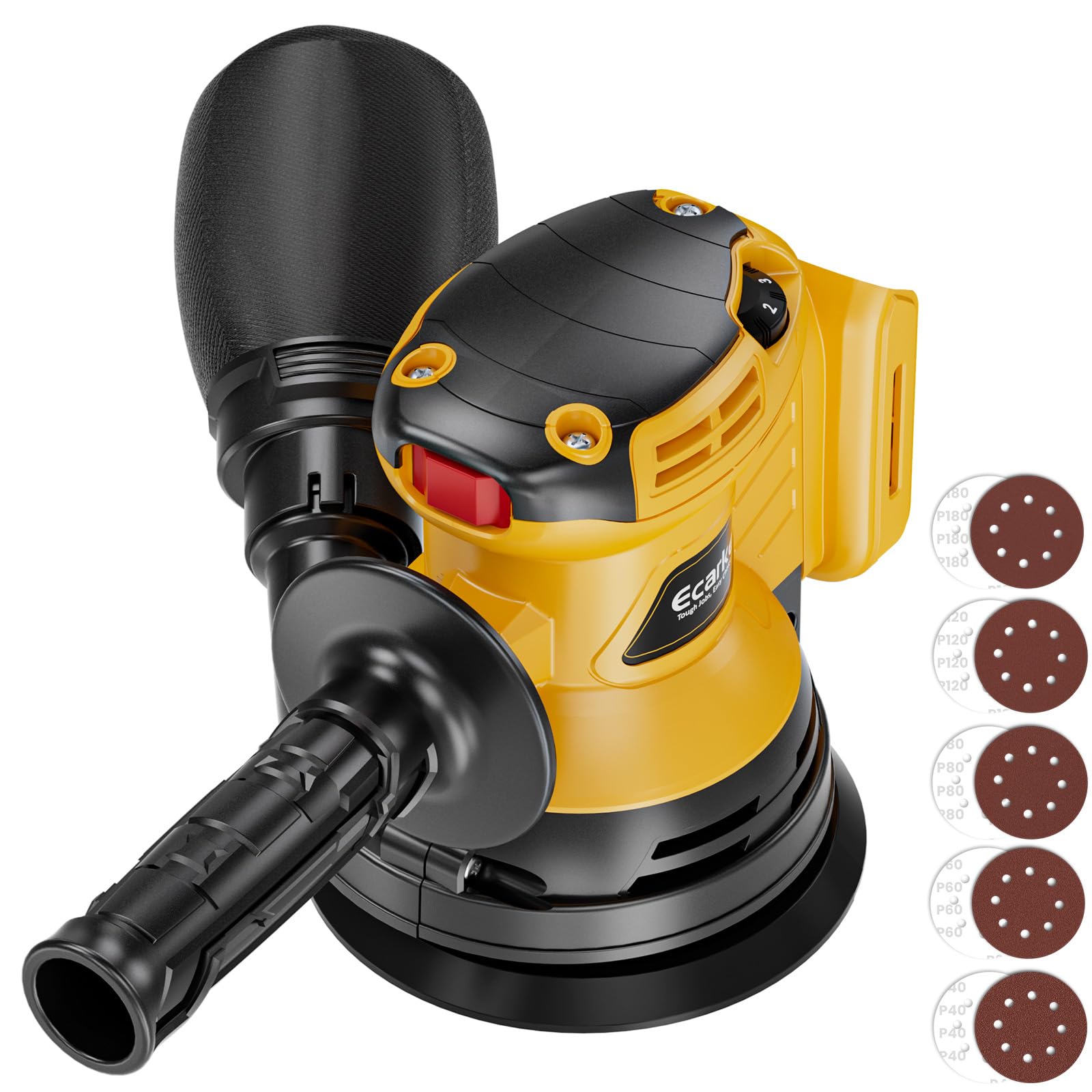 Cordless Random Orbital Sander Compatible With Dewalt Battery | 15000 RPM 5" Random Orbit…