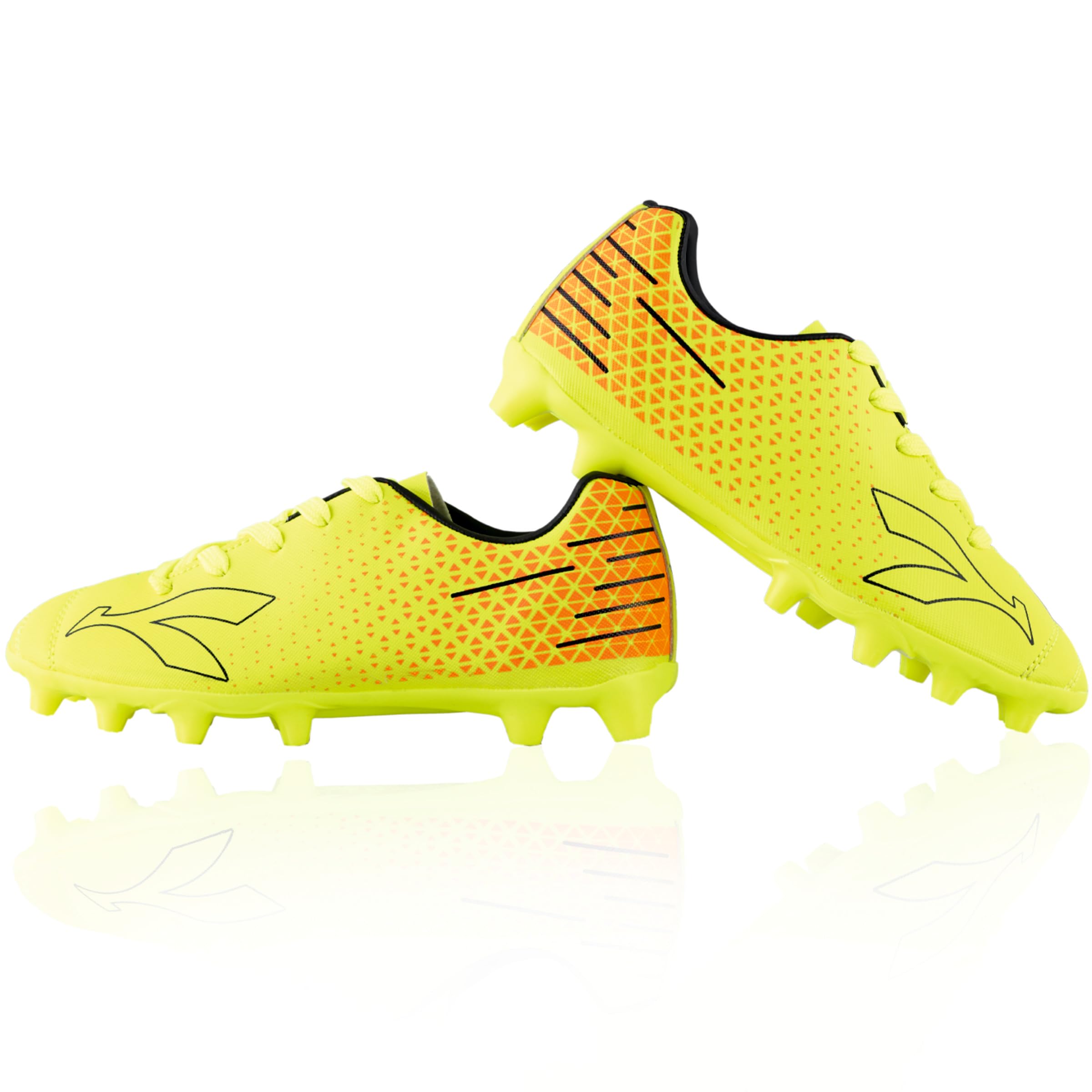 KONEX Storm Studded Football Shoes for Men | Waterproof Inner Lining with Lightweight Sole & Snug Fit Technology UK 6 (Yellow) (B0D6RRKKHR) Amazon Price History, Amazon Price Tracker