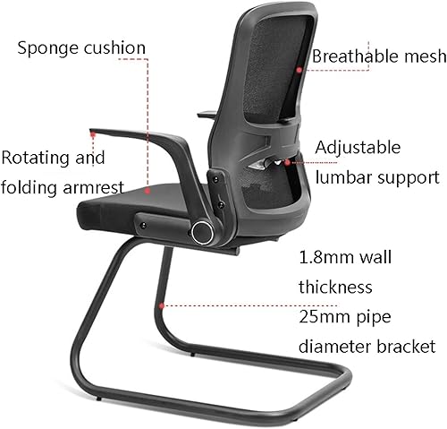 Miniatura 3 de Silla de computadora, silla de escritorio ergonómica, silla de escritorio de oficina ergonómica con reposabrazos ajustables y soporte lumbar, silla