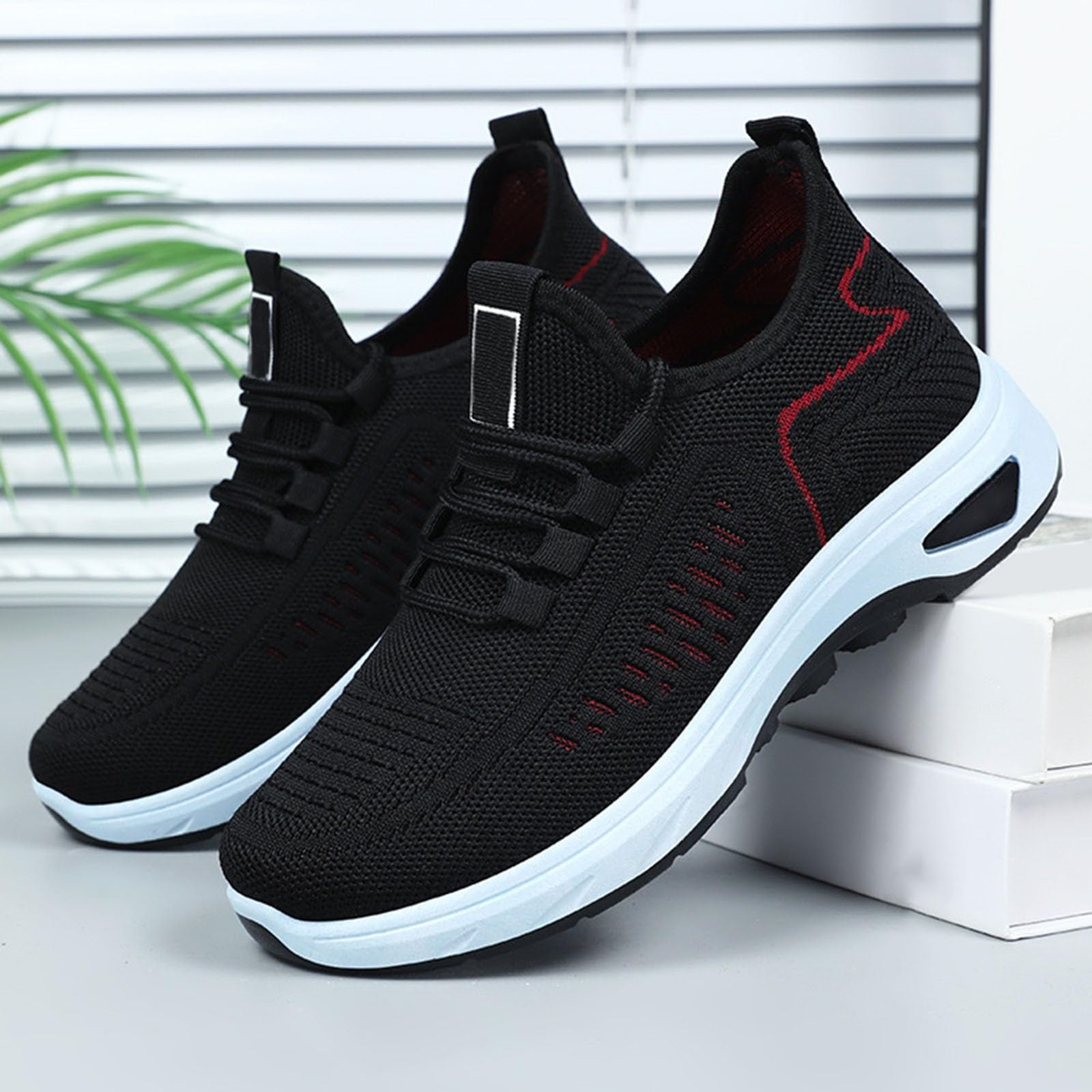 Zapatillas Deportivas Para Mujer Ligeros Clasico Moda Sneakers Slip on Antideslizante Pretty Zapatos Deportivos Sin Cordones Casual Transpirables Calzado Malla Barefoot Entretiempo Para Correr Running