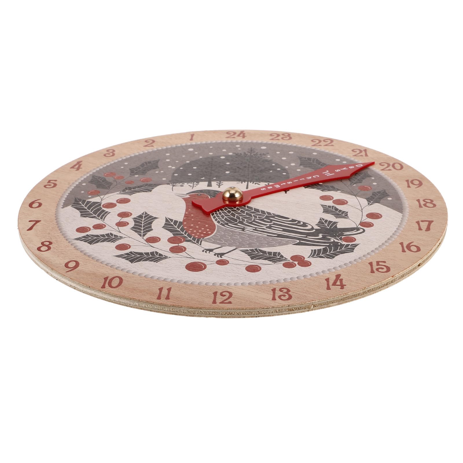Toyvian 3 Pièces Calendrier de L'avent en Bois, Compte à Rebours | Décoration Festive pour Maison et Bureau, Design Soigné, Ambiance de Saison, Usage Solide