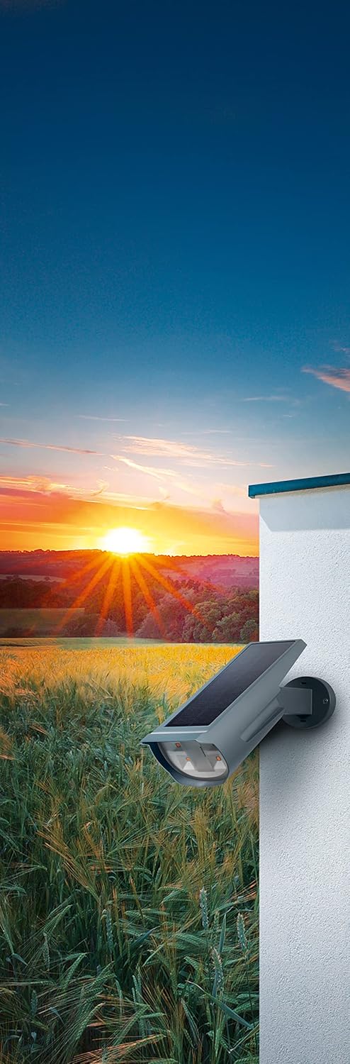 LEDVANCE Endura Garden Spot Solar Flood Light installed on a wall