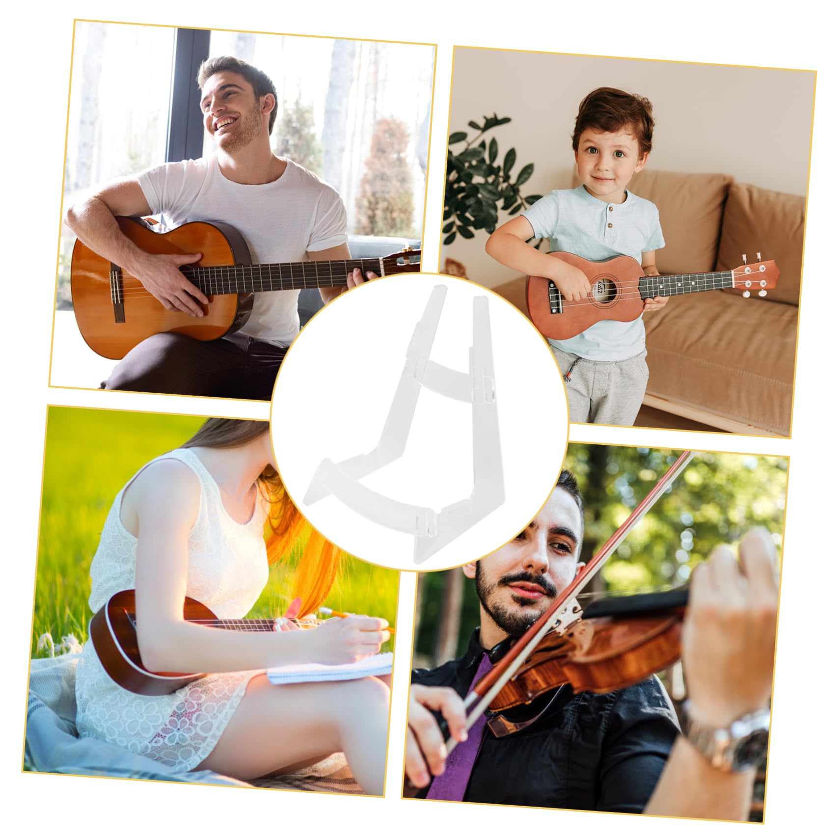 TOYANDONA Gitara Stojak Podłogowy Ukulele Stojak Przenośny Na Gitarę Ukulele Do Przechowywania Sklep Gitarę Akustyczną Skrzypce Podłogowy