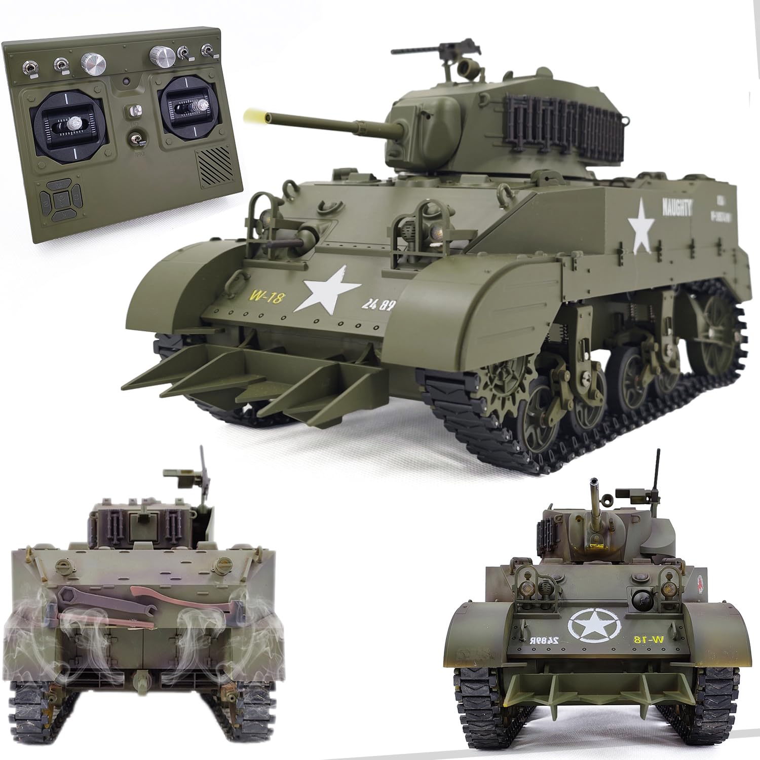 1/16ラジコン戦車M5 スチュアート軽戦車 Amazon.co.jp: ラジコン 戦車2.4GHz 1/16アメリカ陸軍