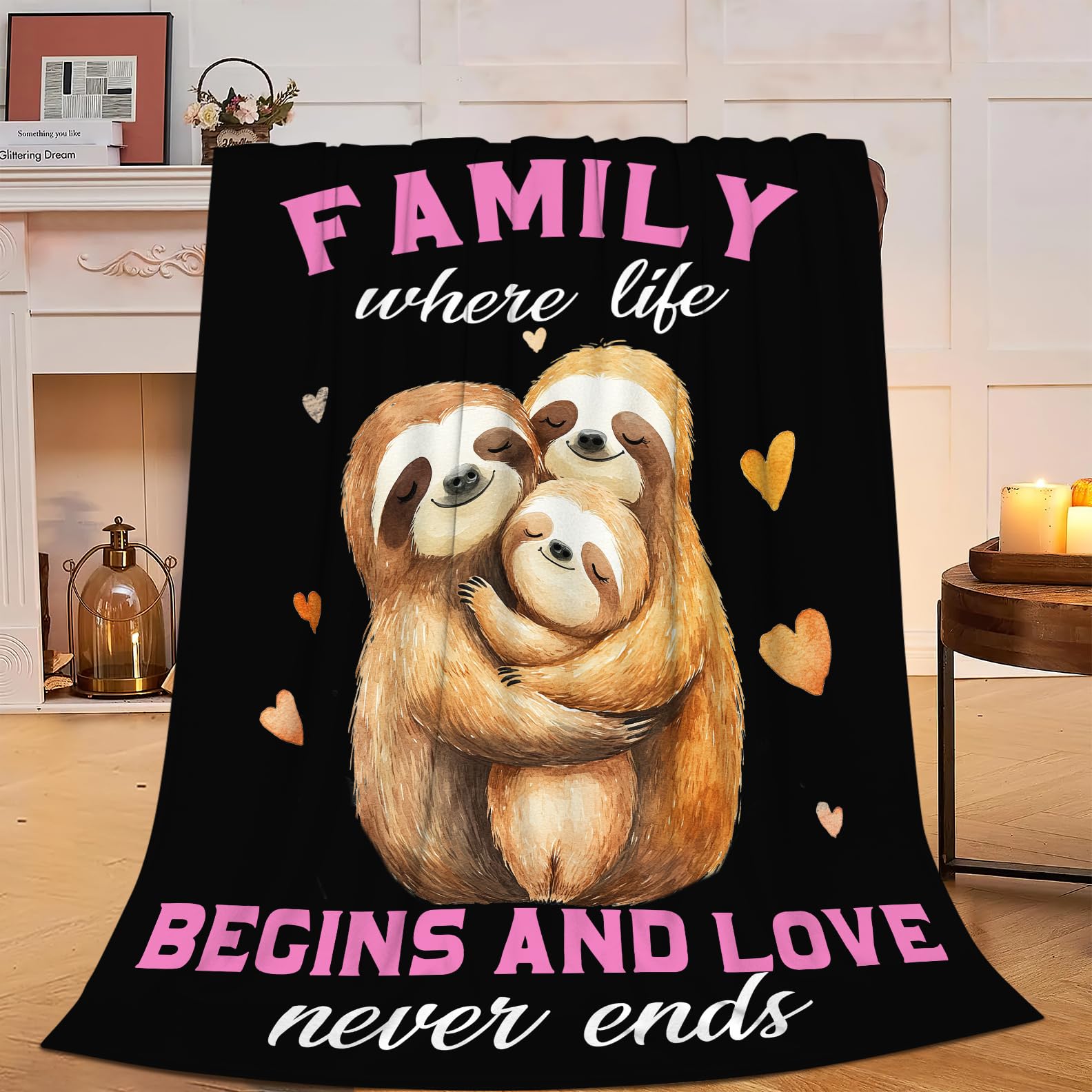 Sloth Blanket Super Soft Warm Animal Throw Gift for Women Girls Cozy Fluffy Plush Lightweight Flannel Fleece for Kids Adults 50"X40"
