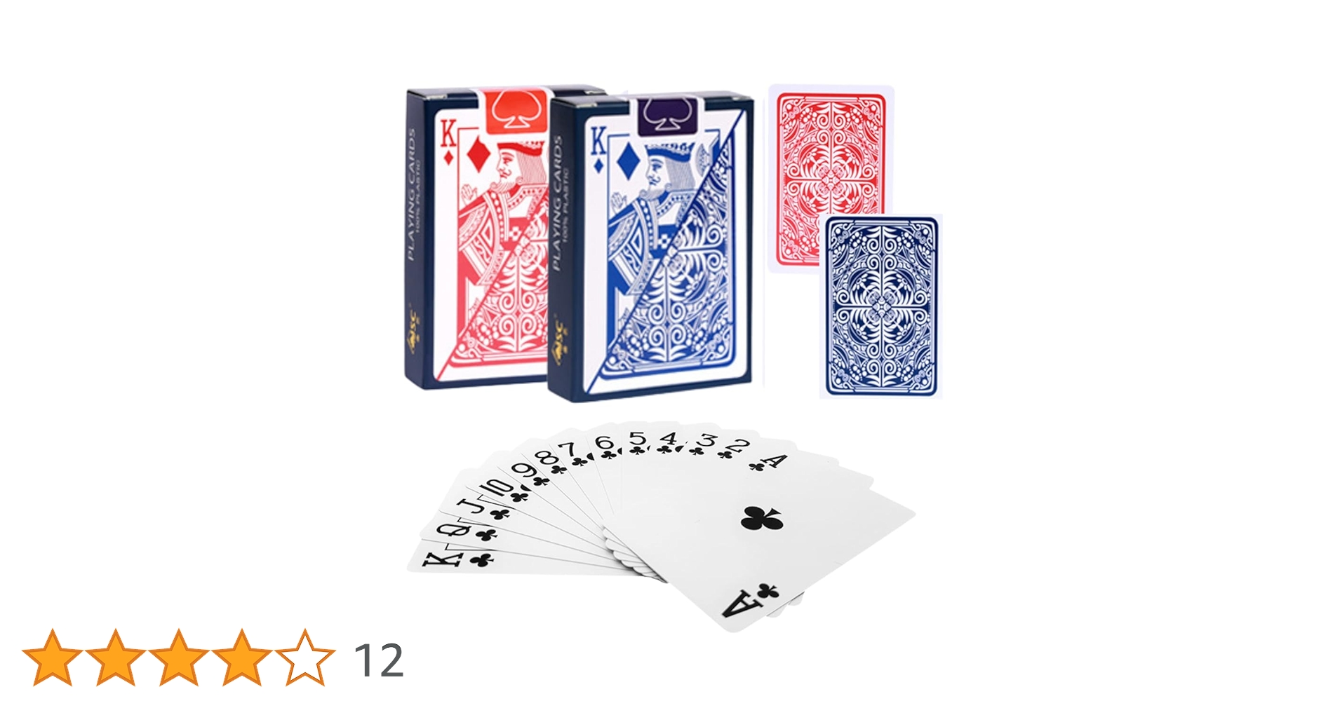 ポーカー用プラスチックトランプ 防水（赤・青30セット) ポーカー用