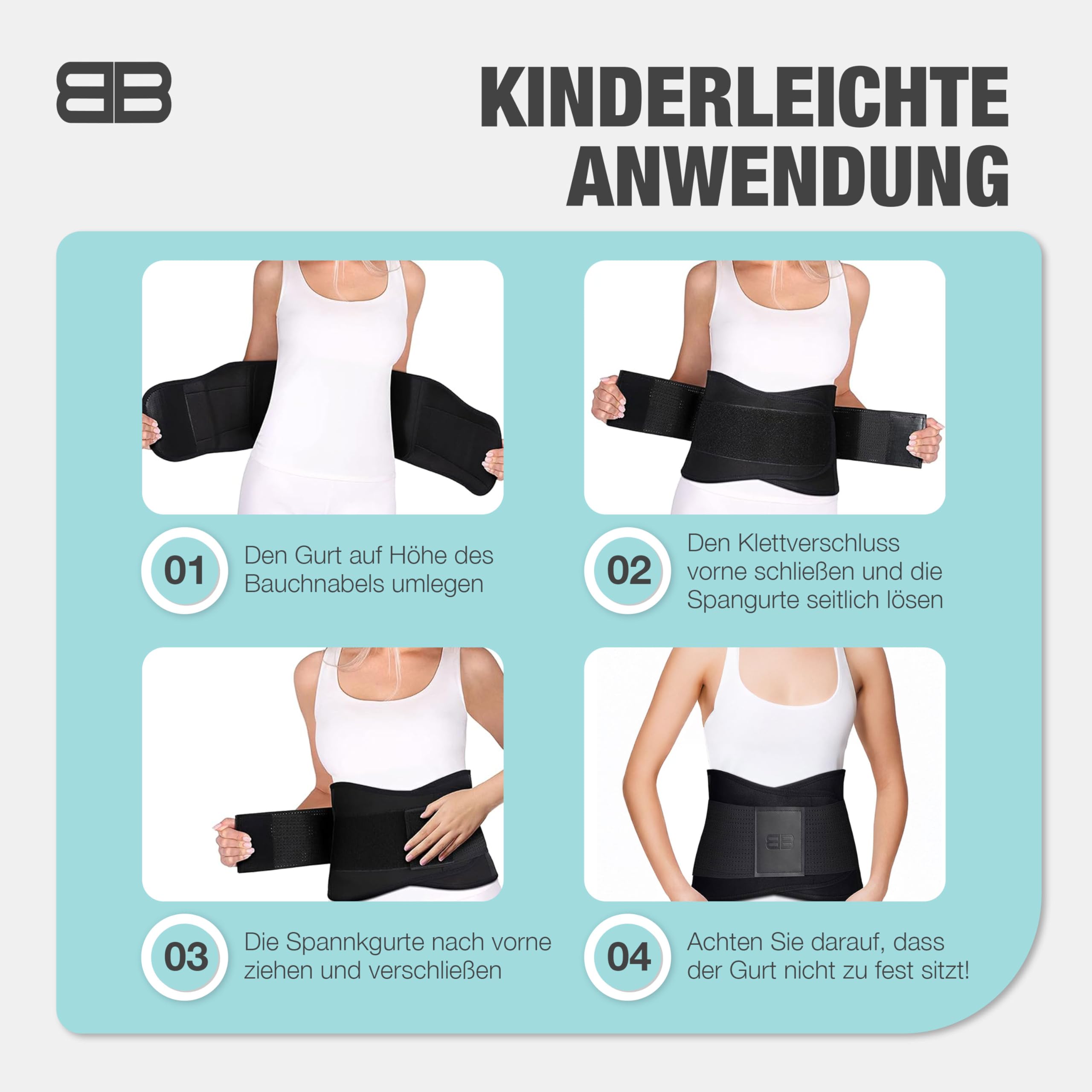BACK BODYGUARD Rückenstützgürtel - Nierengurt - Orthogürtel - Nierenwärmer Herren und Frauen - Rückengurt - Rückenbandage - Ortho Gürtel Isg - Rückenstütze - Ischias Gürtel (Schwarz, XL)