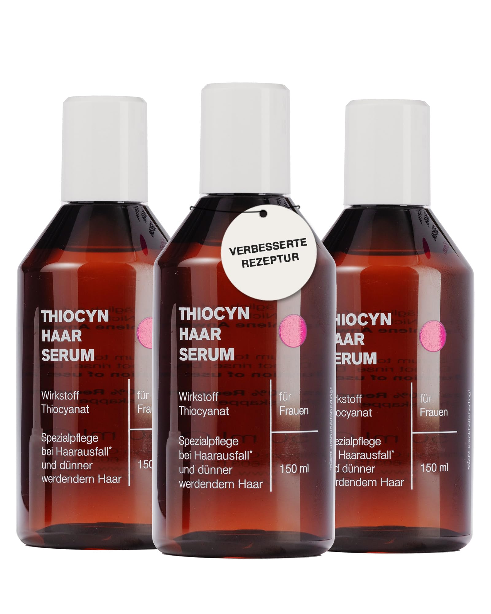 Thiocyn Serum do włosów przeciw wypadaniu włosów dla kobiet 3 x 150 ml – przyspieszenie wzrostu włosów z tiocyjaniananem, biotyną i ryboflawiną – specjalna pielęgnacja przy wypadaniu włosów