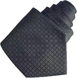 Gravata masculina de 9,5 cm de largura preta para homens formal evento terno gravata com caixa de presente