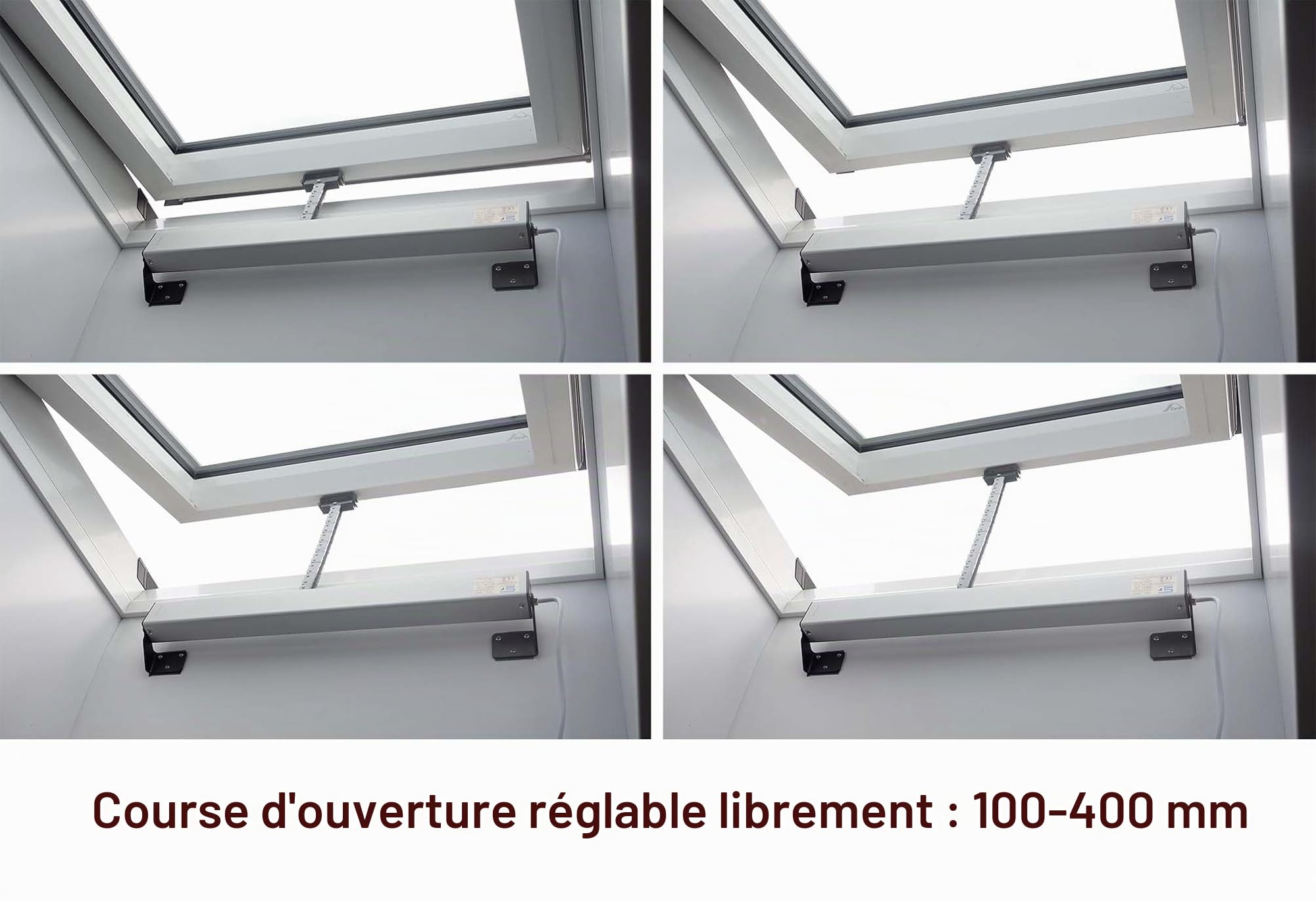 SCHARTEC Moteur électrique 230 V - Fenêtre basculante - Fenêtre de toit - Entraînement de fenêtre - Chaîne d'entraînement - Ouvre-fenêtre - Moteur de fenêtre basculant, ST701028