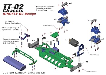Amazon | kingfly カーボン強化シャーシ タミヤ オンロードカー