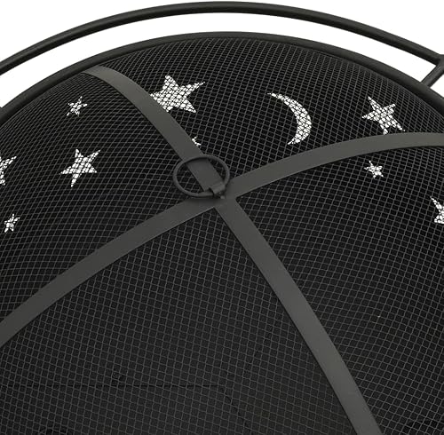 Miniatura 6 de Parrilla para chimenea, hoguera individual, hoguera al aire libre, parrilla de barbacoa, trípode de fogata, hoguera de leña para jardín exterior,