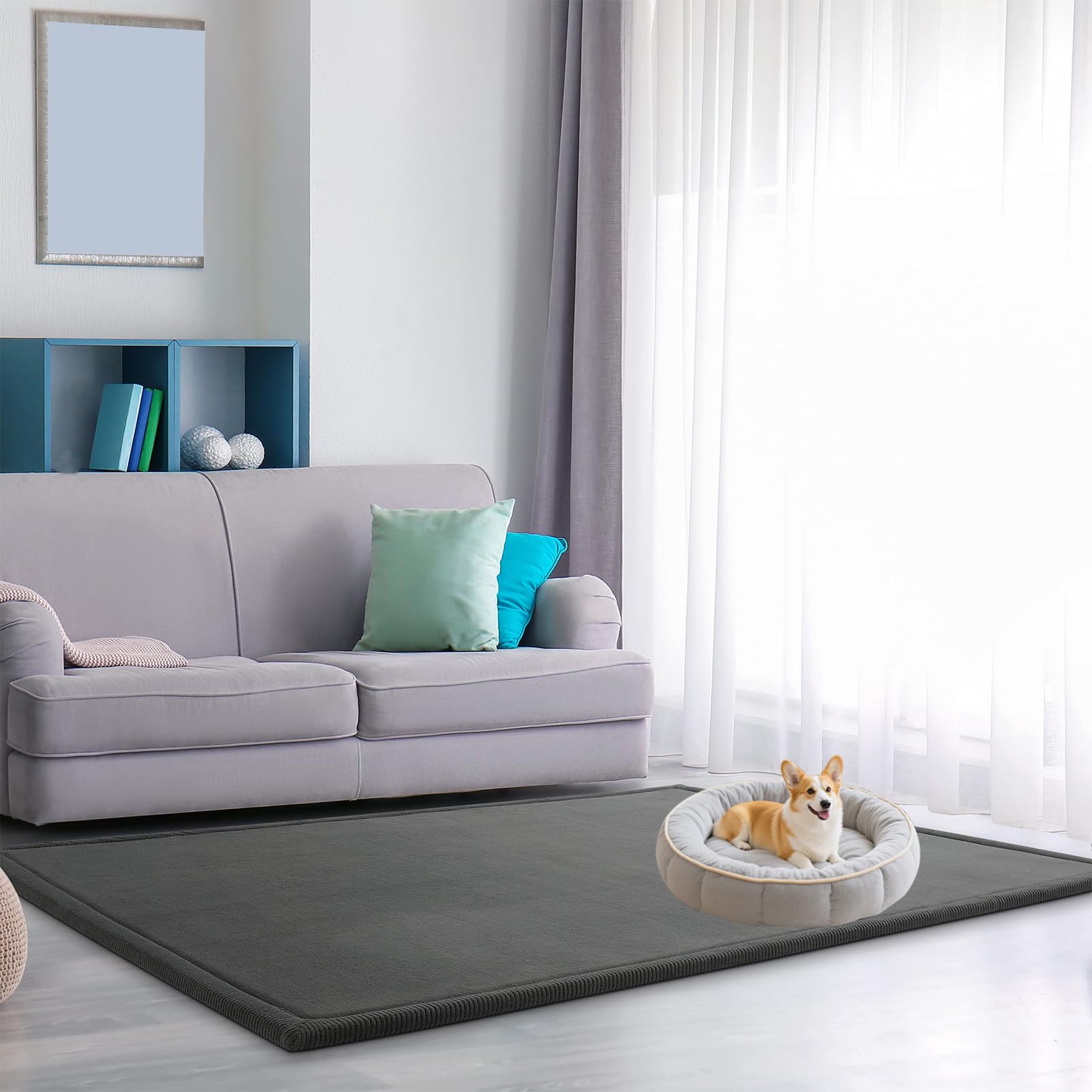 Krabbelmatte Baby Spielmatte Kinder 150 x 180 cm, Matte Spielmatte Baby, Groß Krabbelmatte Baby mit Rutschfester Unterseite, Krabbeldecke, Tatami Matte 2cm für Innen & Outdoor