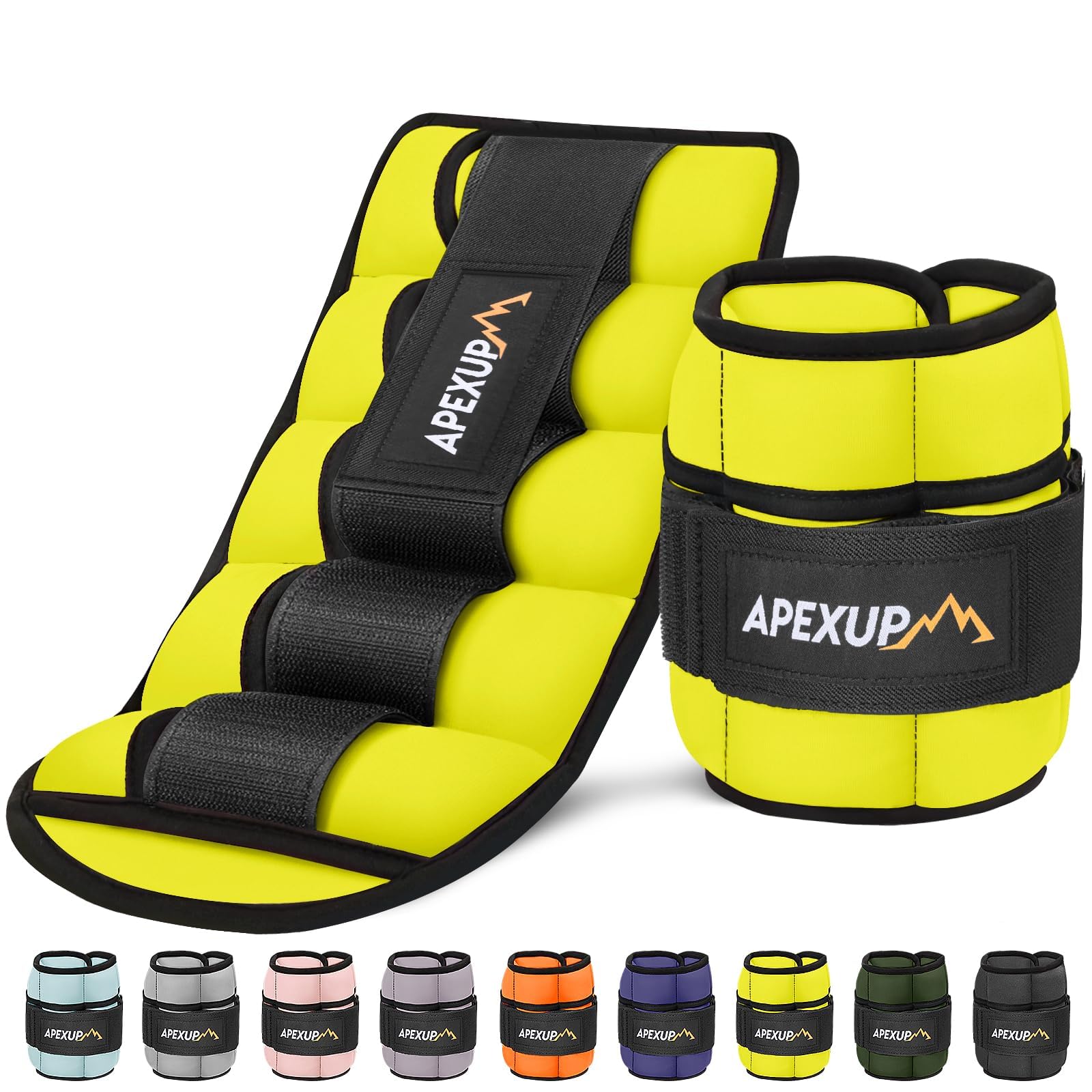 APEXUP Adjustable Ankle Weights for Women and Men, Modularized Leg Weight Straps for Yoga, Walking, Running, Aerobics, Gym, Physical Therapy