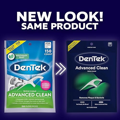 Miniatura 3 de DenTek Triple Clean Advanced Clean - Púas de hilo dental, sin roturas y sin triturar, 90 unidades, paquete de 6