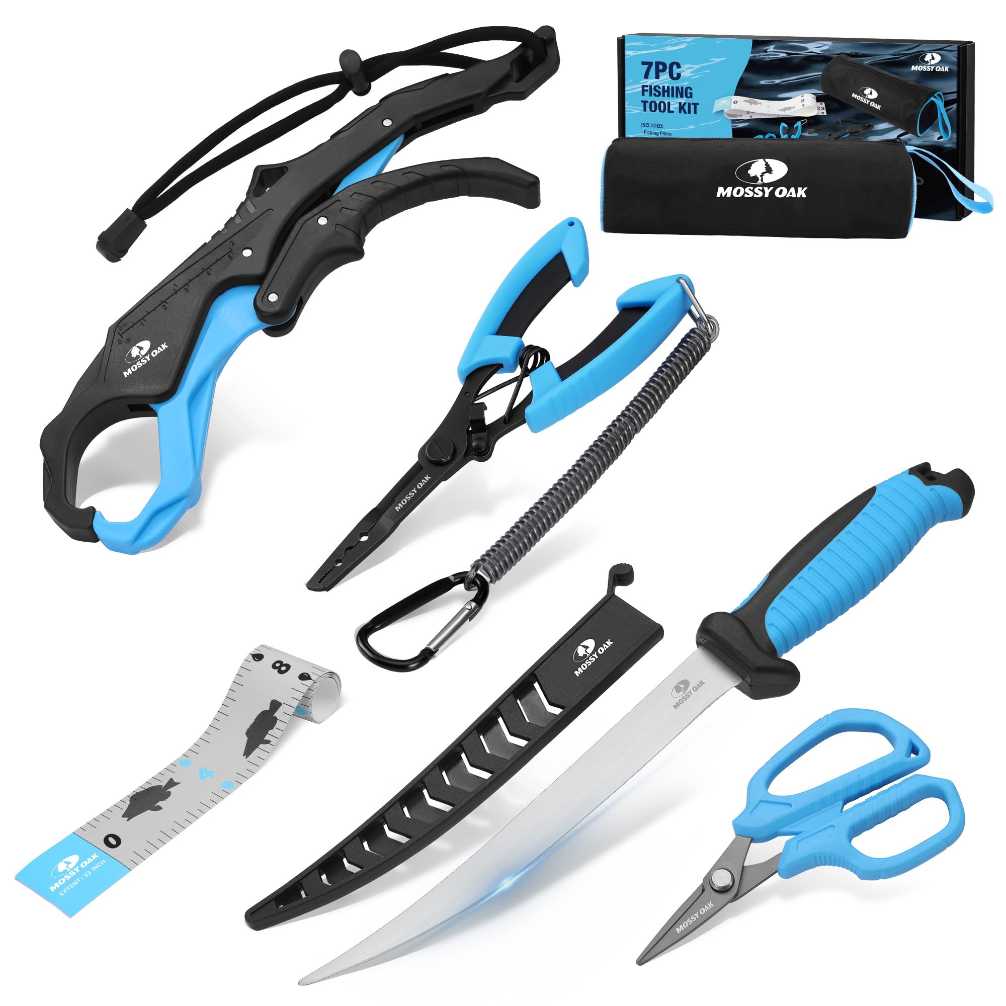 Mossy Oak Fishing Tools Kit – Fishing Plier and Fish Lip Gripper Set — Amazon image 13